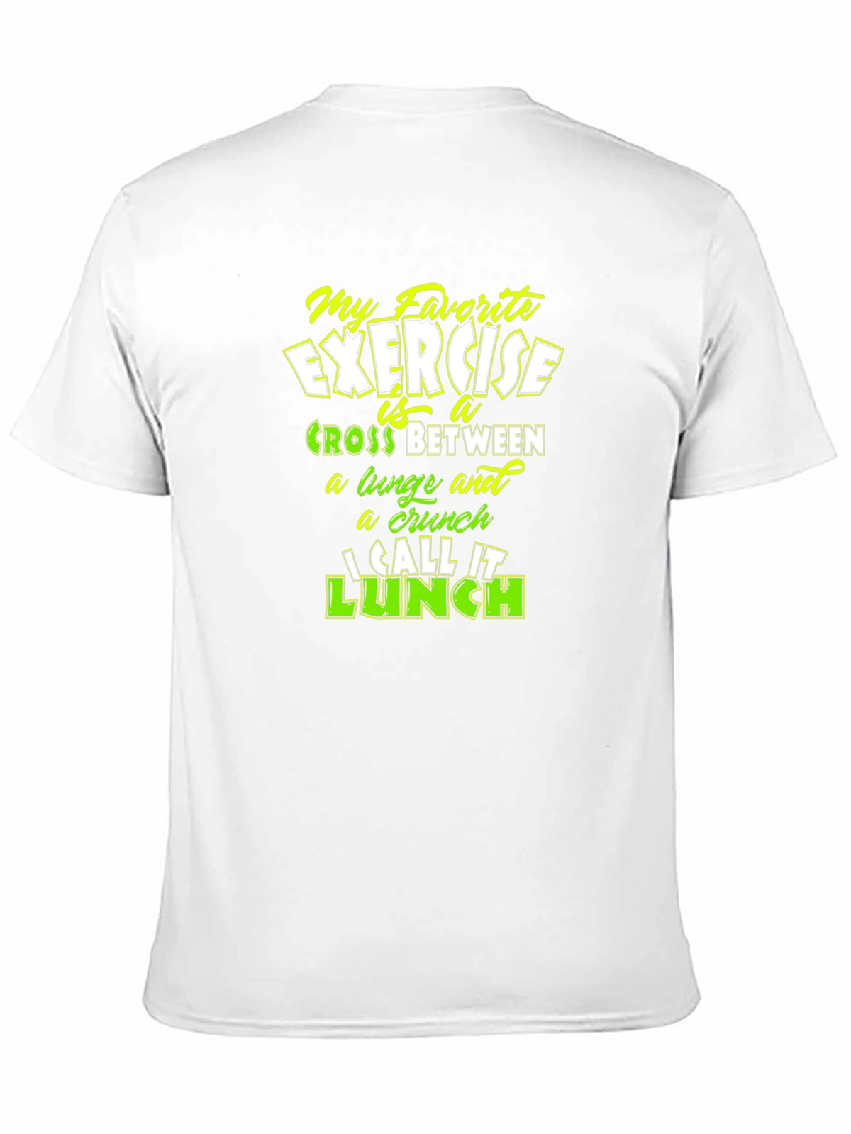 Funny Exercise Lunch Black T-Shirt