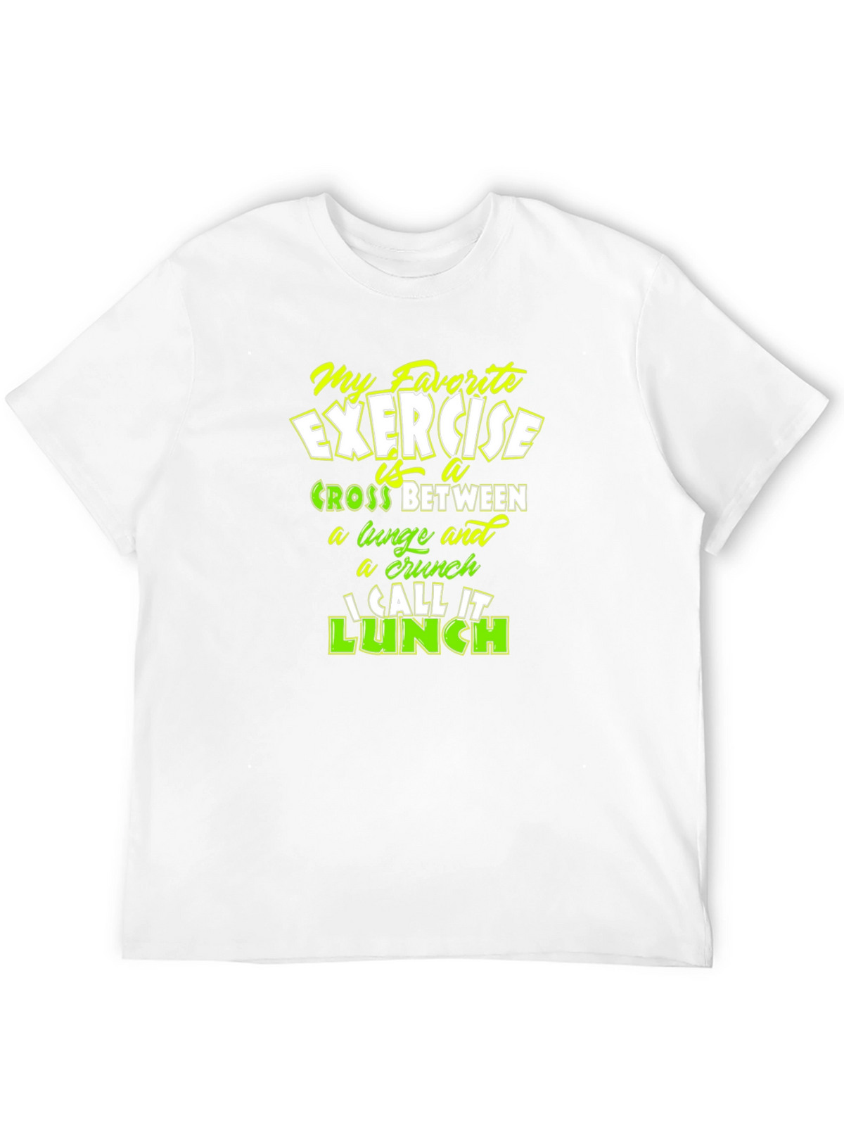 Funny Exercise Lunch Black T-Shirt