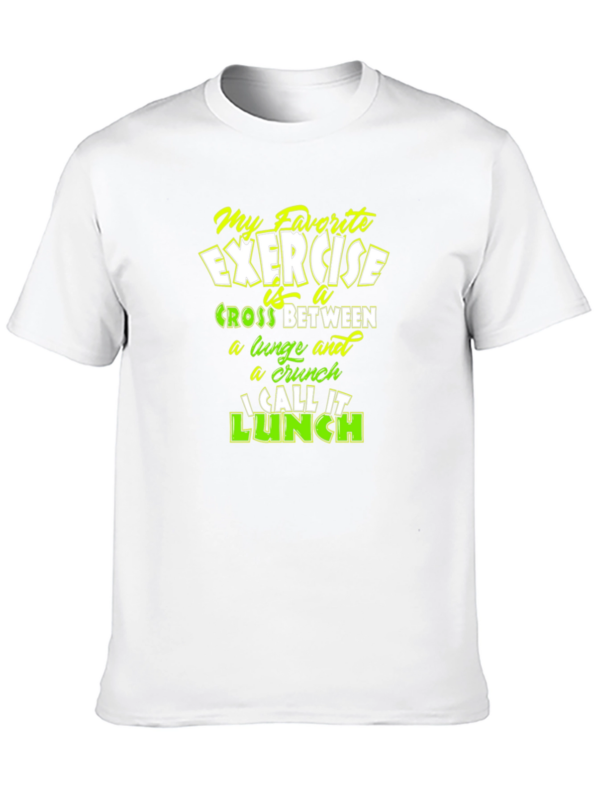 Funny Exercise Lunch Black T-Shirt