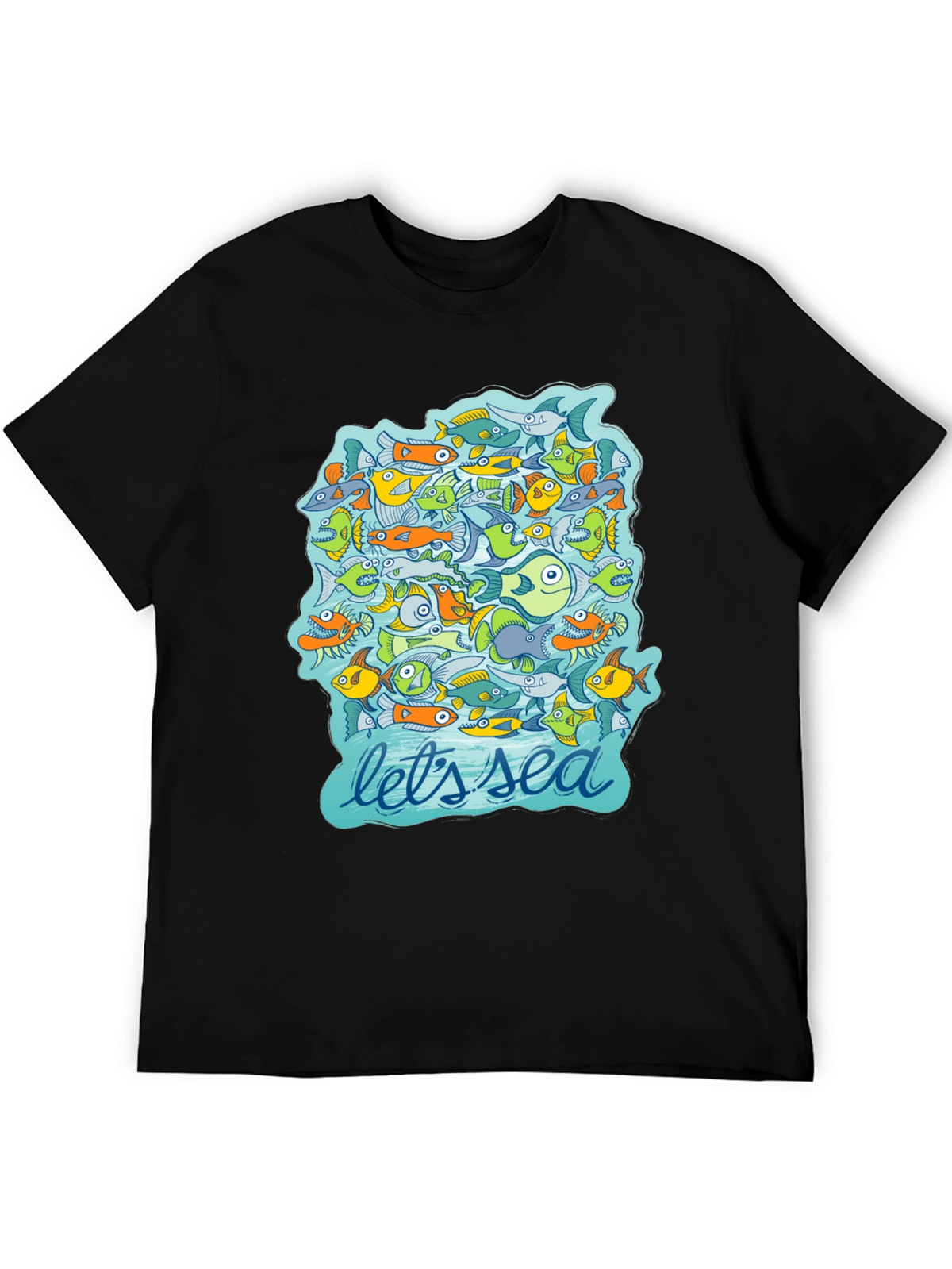Lets Sea Graphic T-Shirt - Unique Fish Design