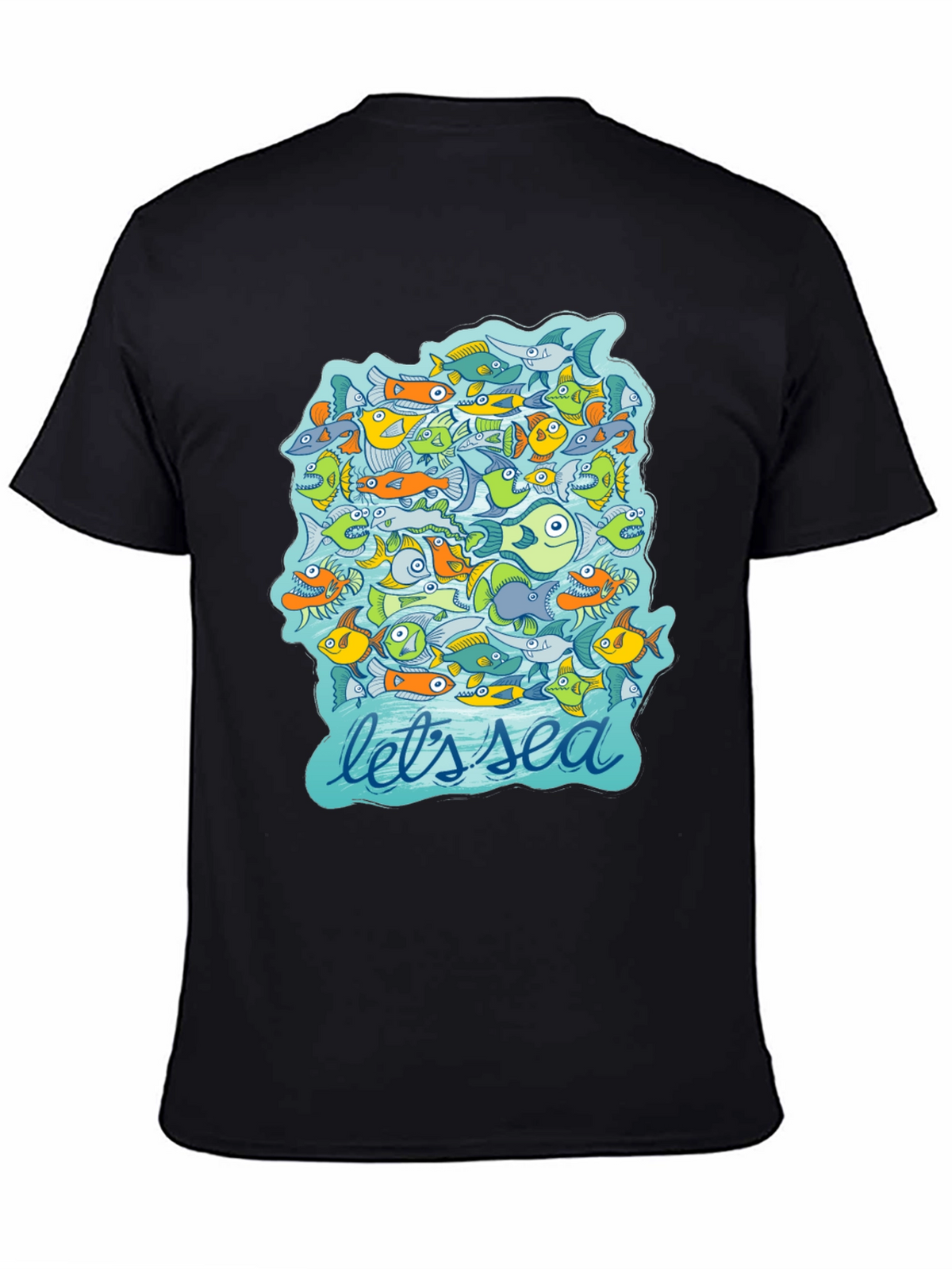 Lets Sea Graphic T-Shirt - Unique Fish Design
