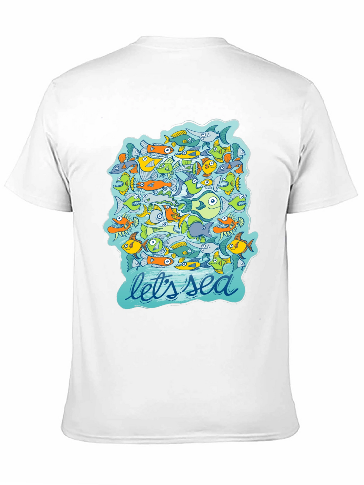Lets Sea Graphic T-Shirt - Unique Fish Design