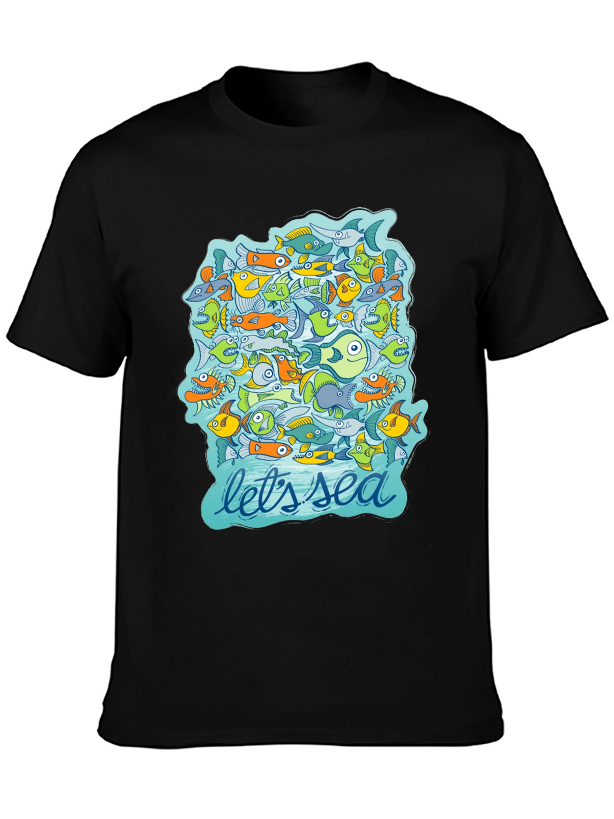 Lets Sea Graphic T-Shirt - Unique Fish Design
