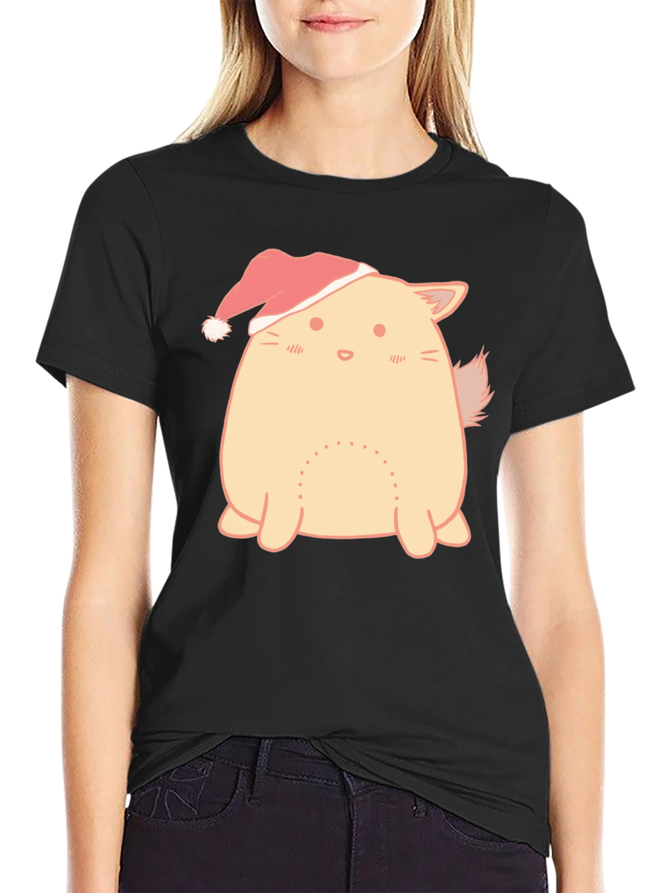 Festive Cat T-Shirt - Holiday Cheer