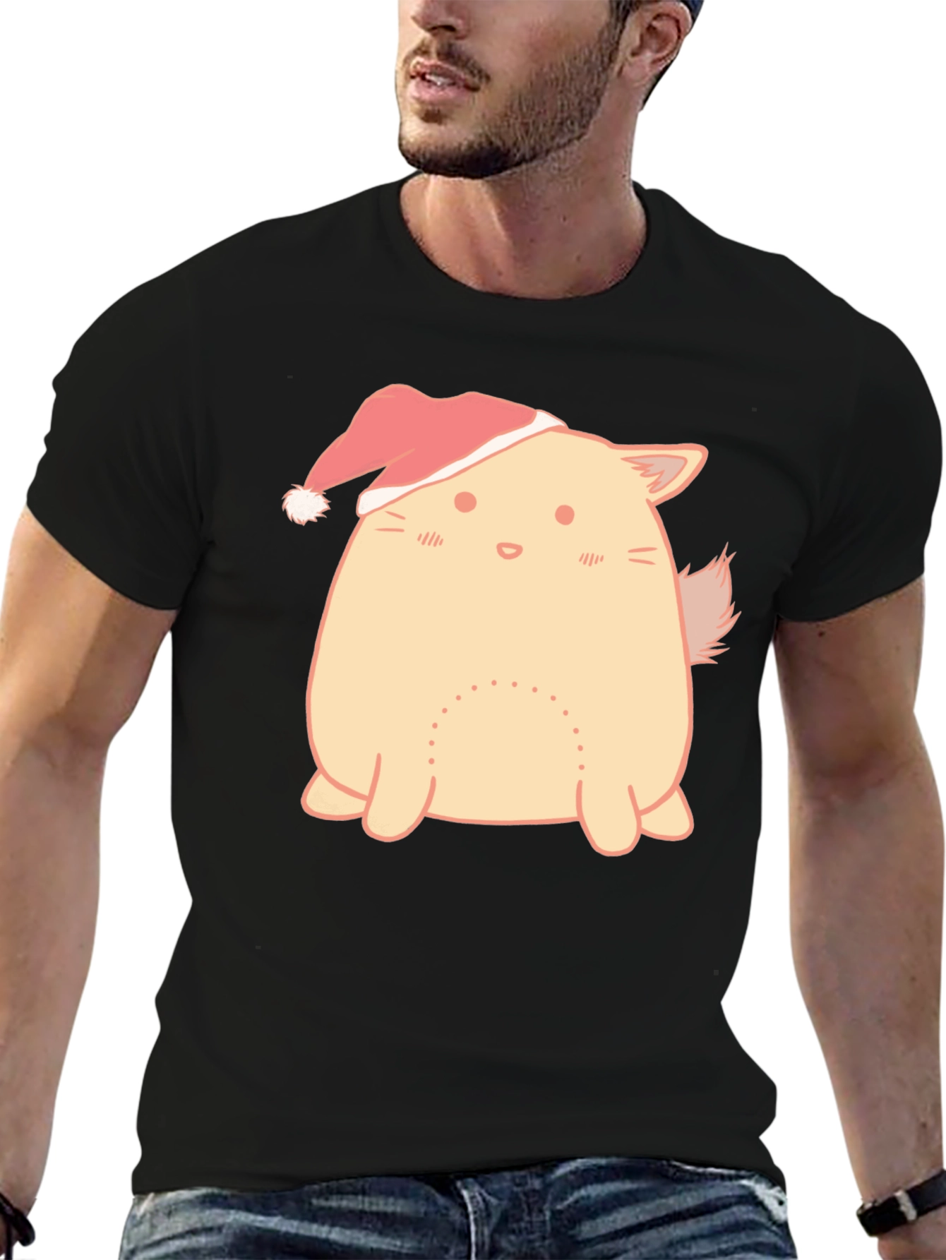 Festive Cat T-Shirt - Holiday Cheer