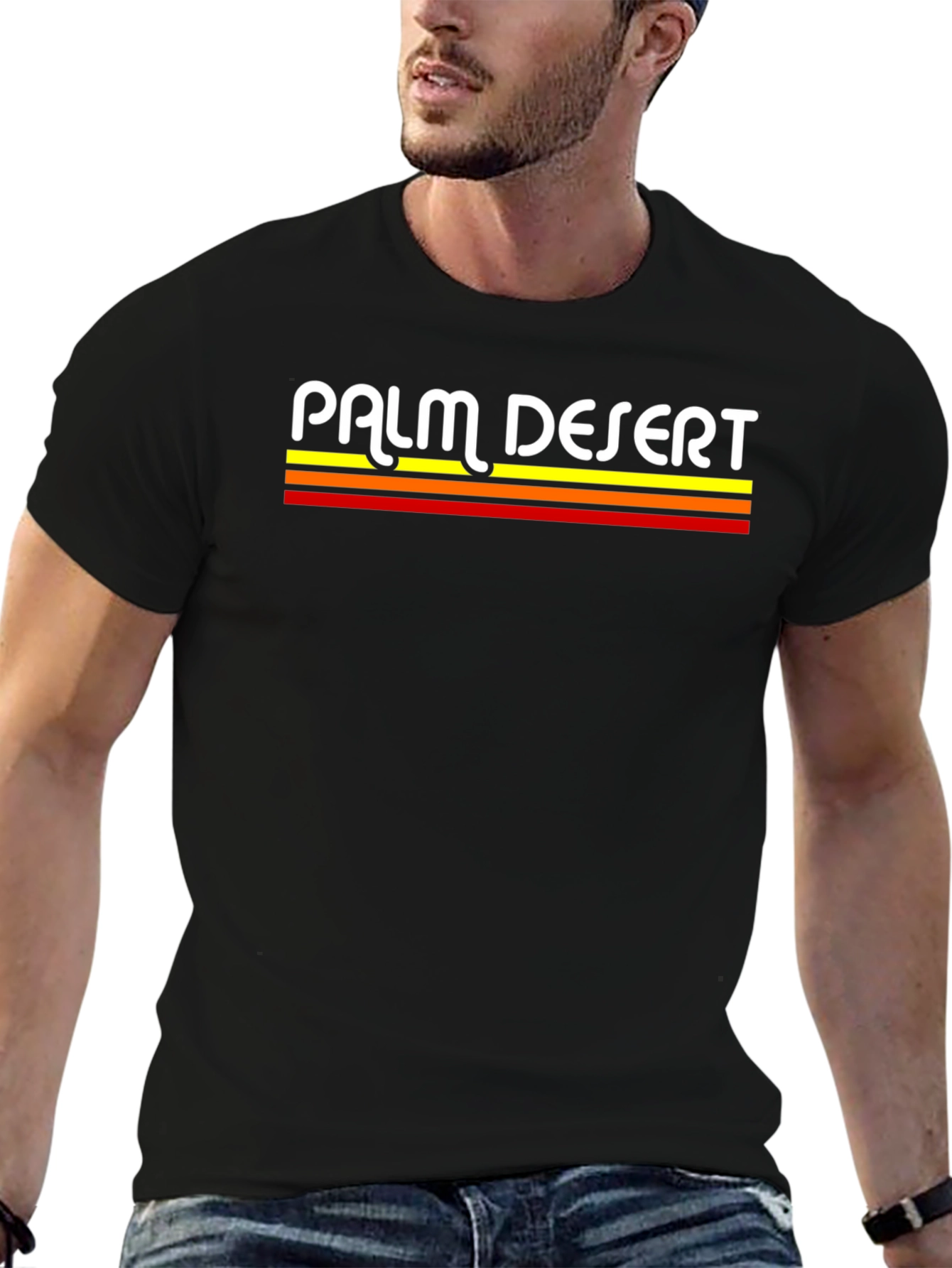 Palm Desert Retro Striped T-Shirt