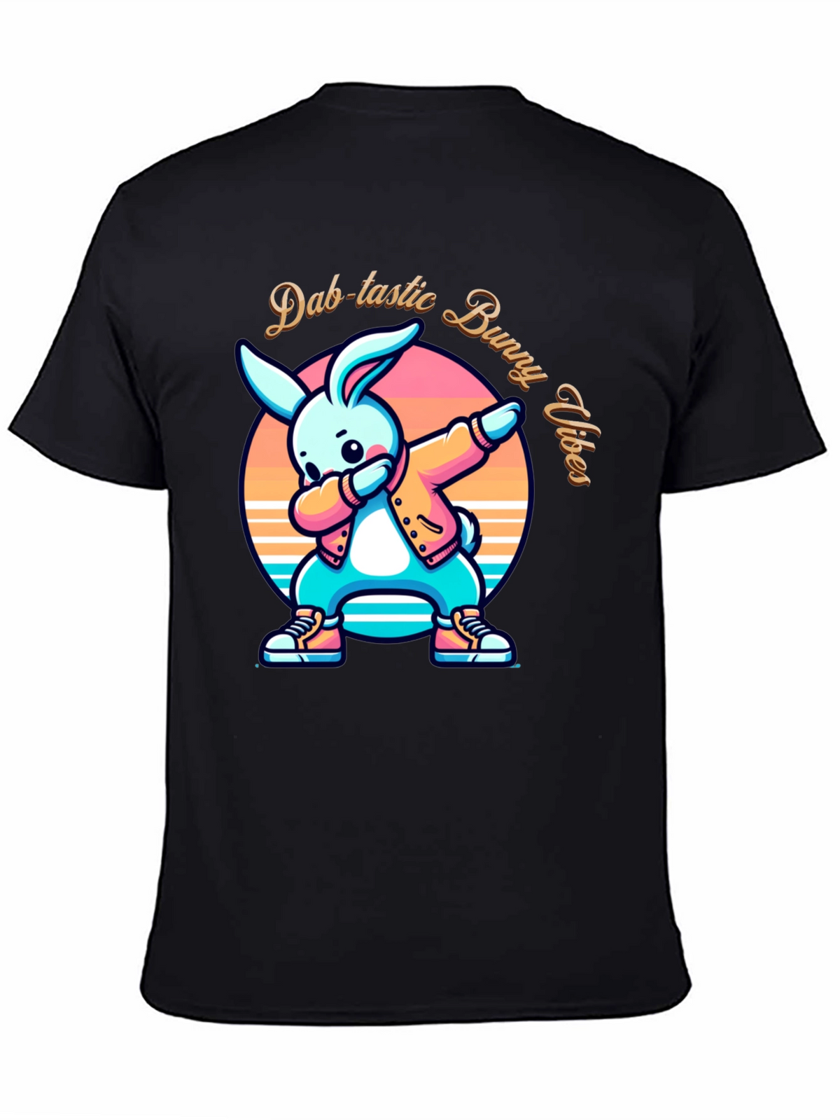 Dab-tastic Bunny Vibes Graphic T-Shirt