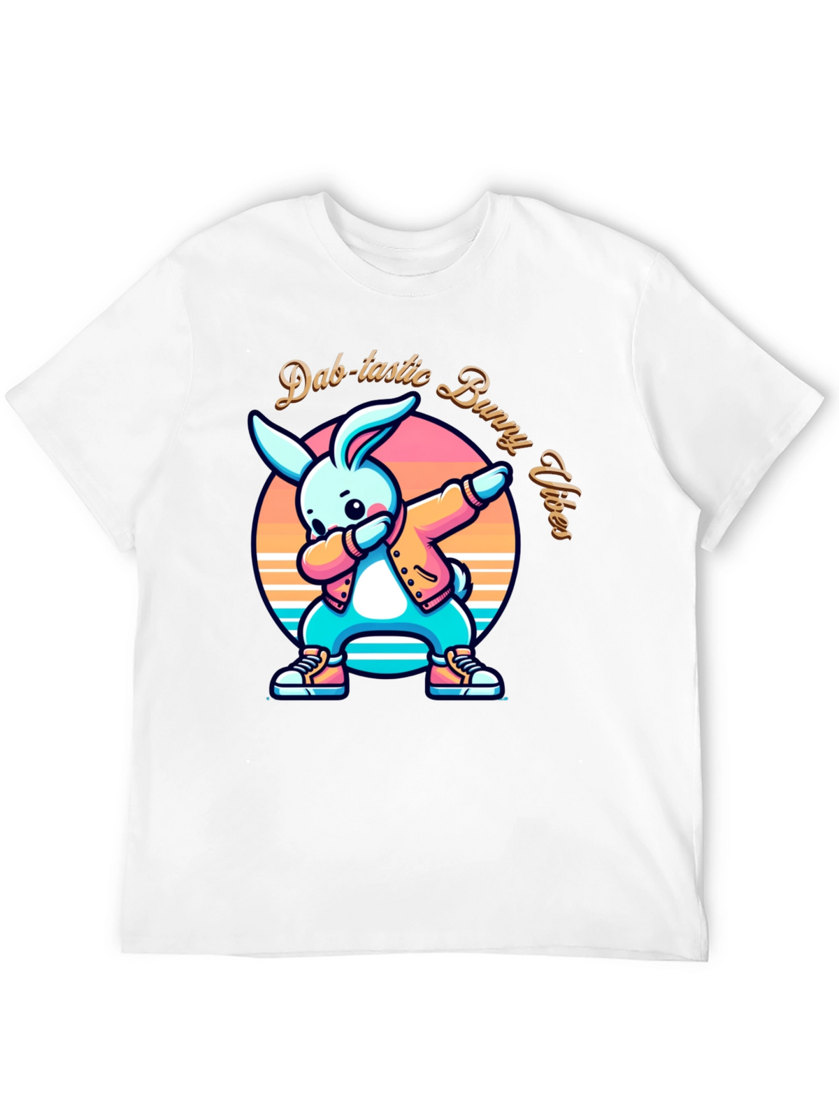 Dab-tastic Bunny Vibes Graphic T-Shirt