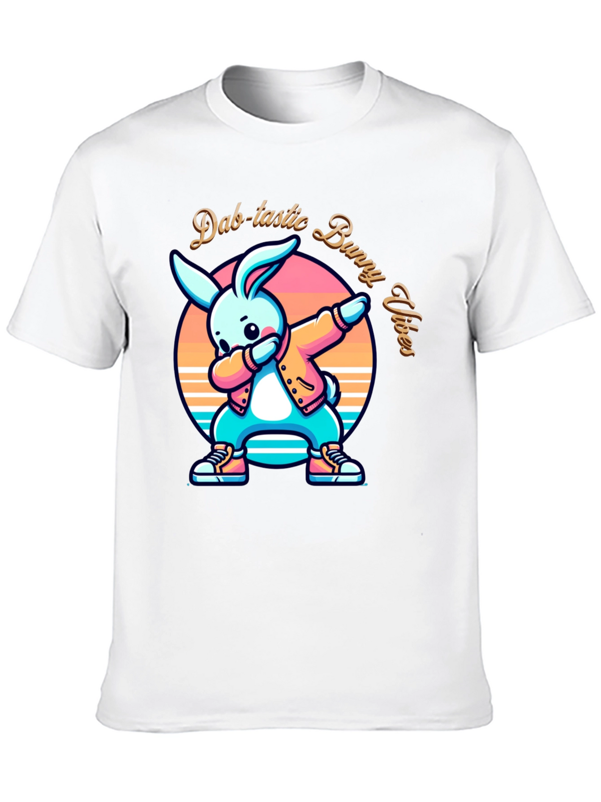 Dab-tastic Bunny Vibes Graphic T-Shirt