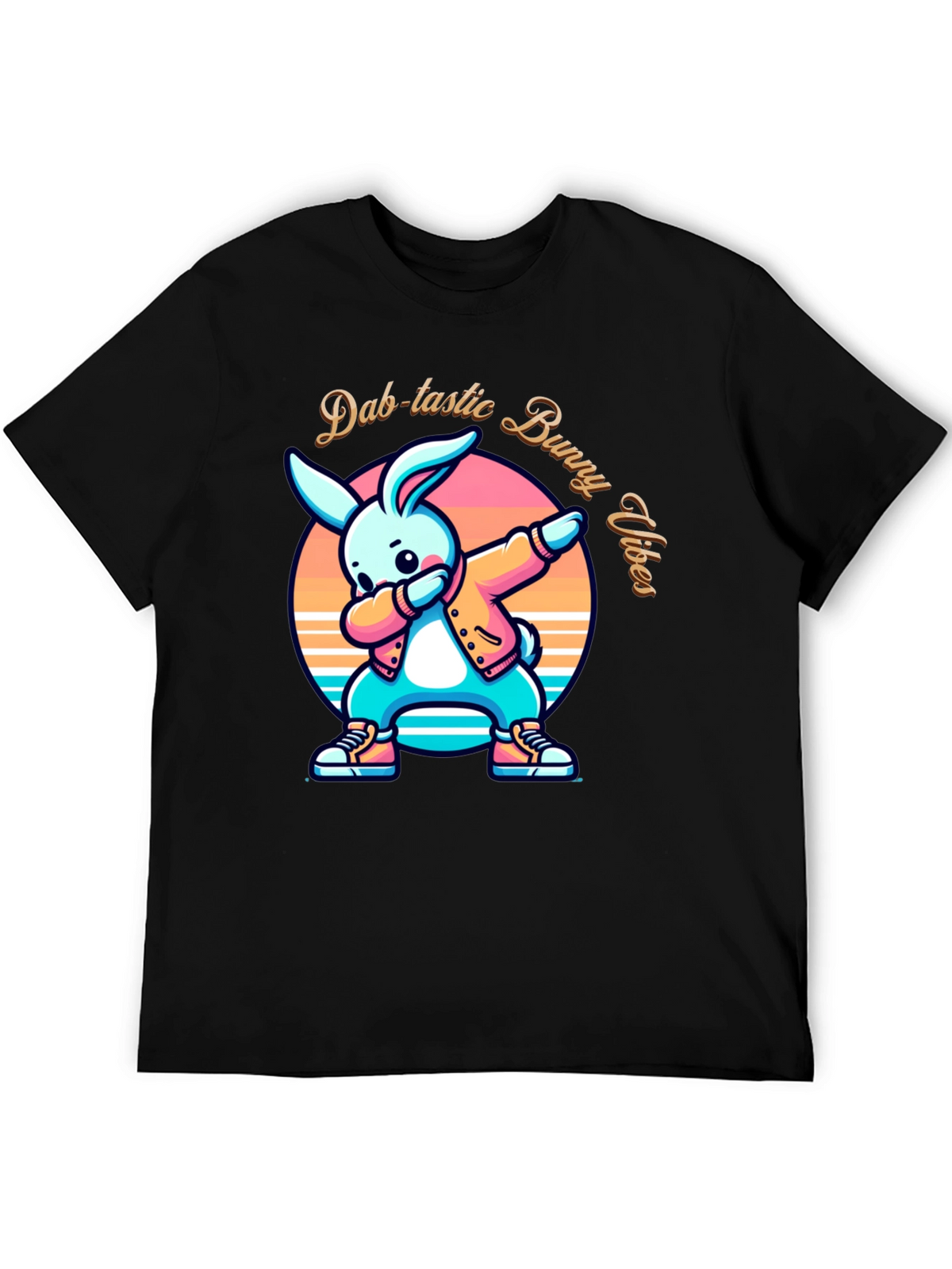 Dab-tastic Bunny Vibes Graphic T-Shirt