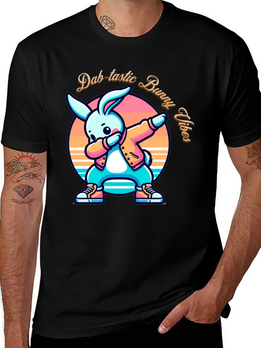 Dab-tastic Bunny Vibes Graphic T-Shirt