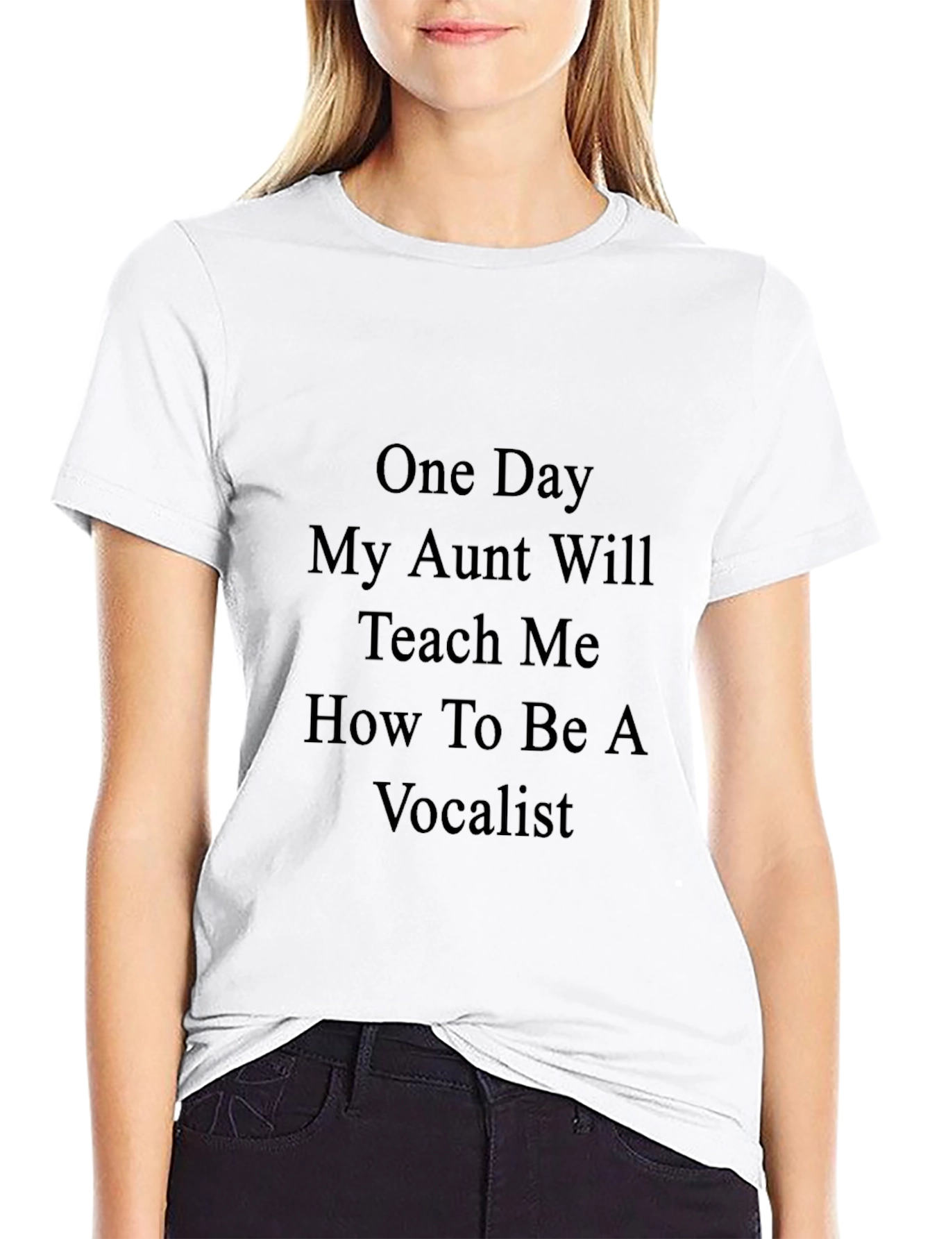One Day My Aunt Will Teach Me Black T-Shirt