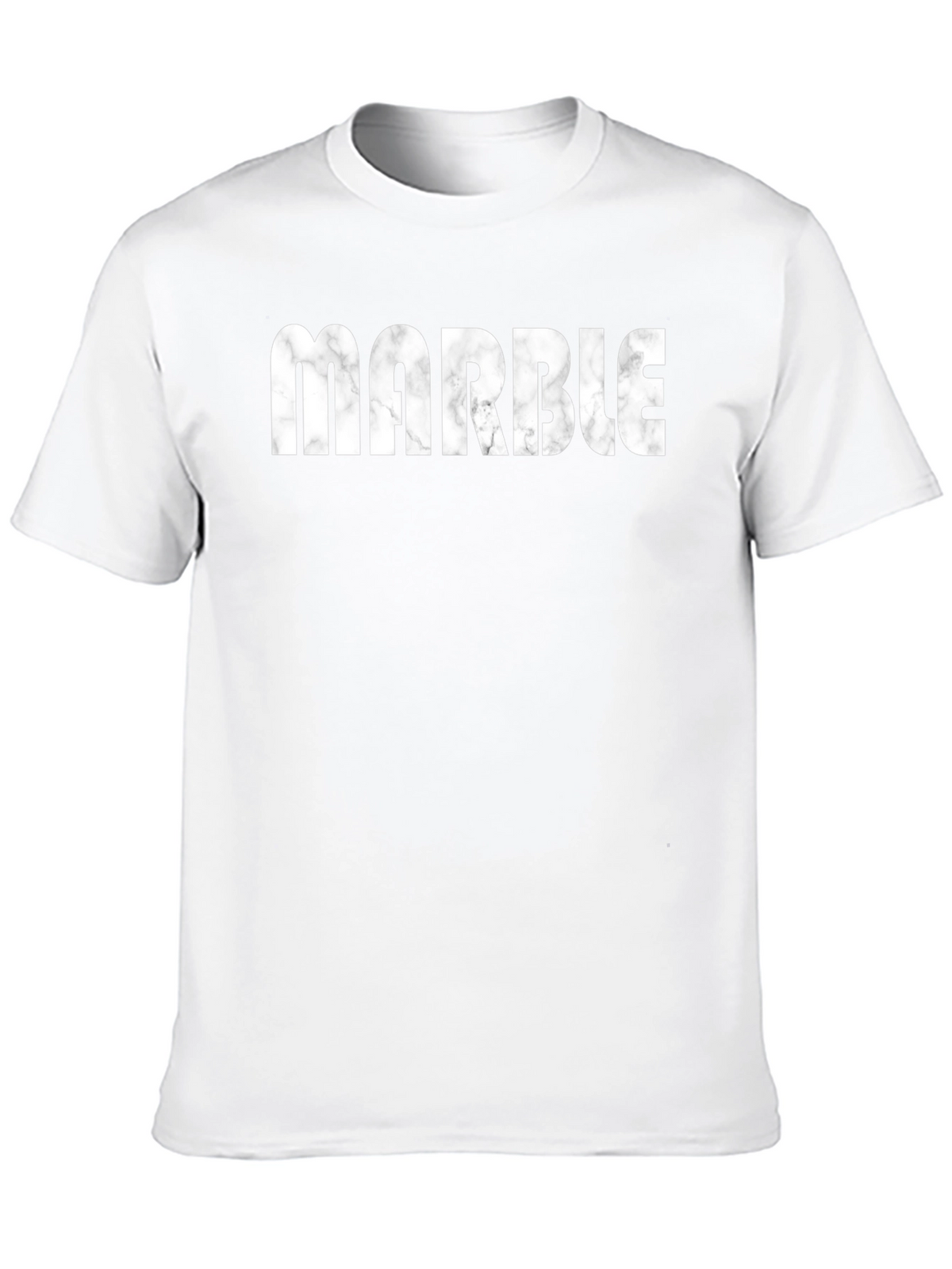 Marble Graphic Print Mens Black T-Shirt