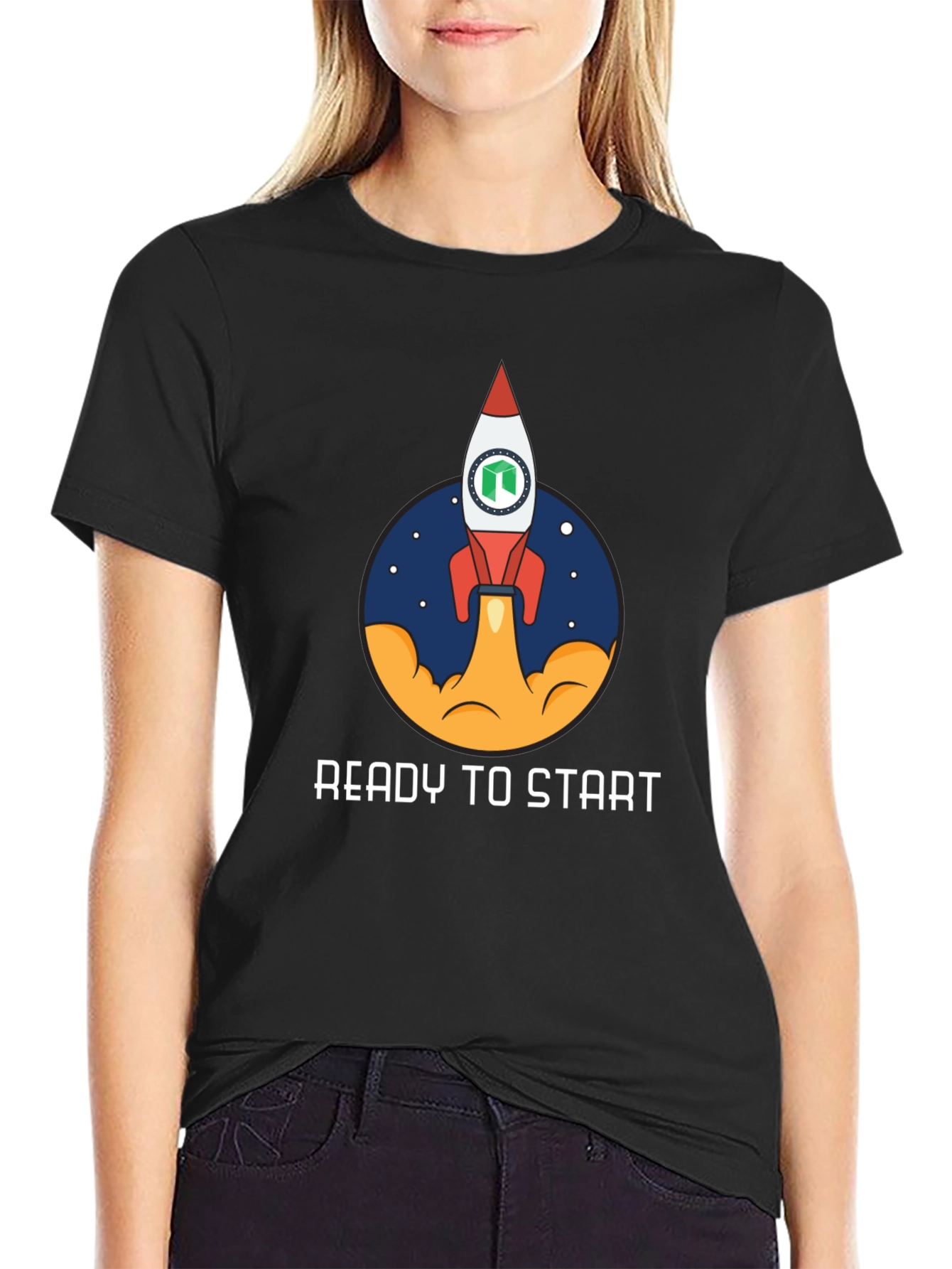 Ready to Start Rocket T-Shirt - Space Theme