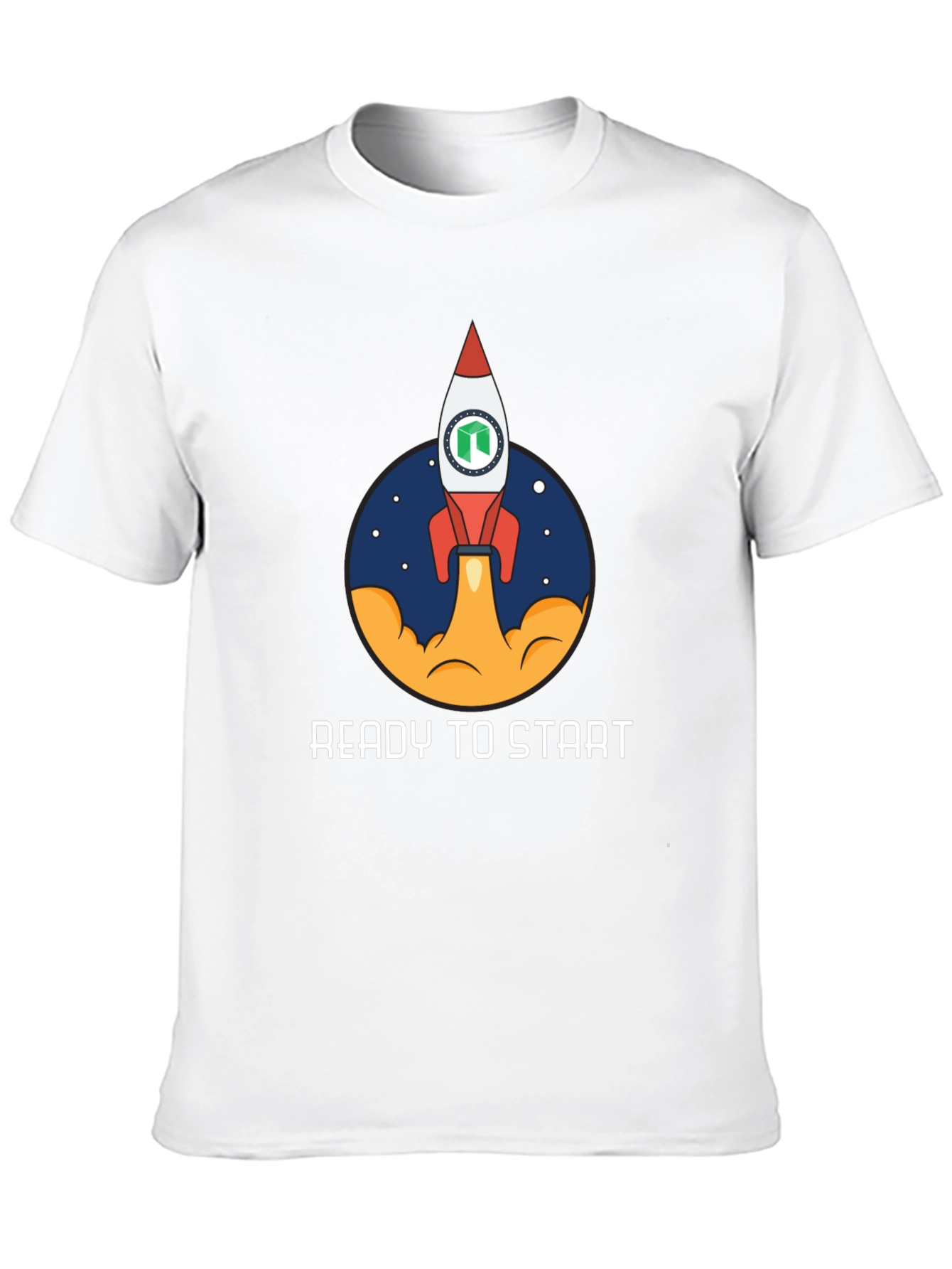 Ready to Start Rocket T-Shirt - Space Theme