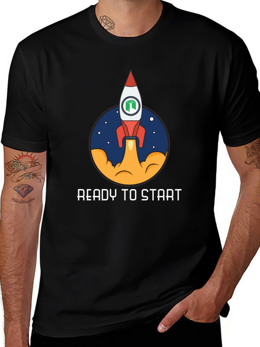 Ready to Start Rocket T-Shirt - Space Theme