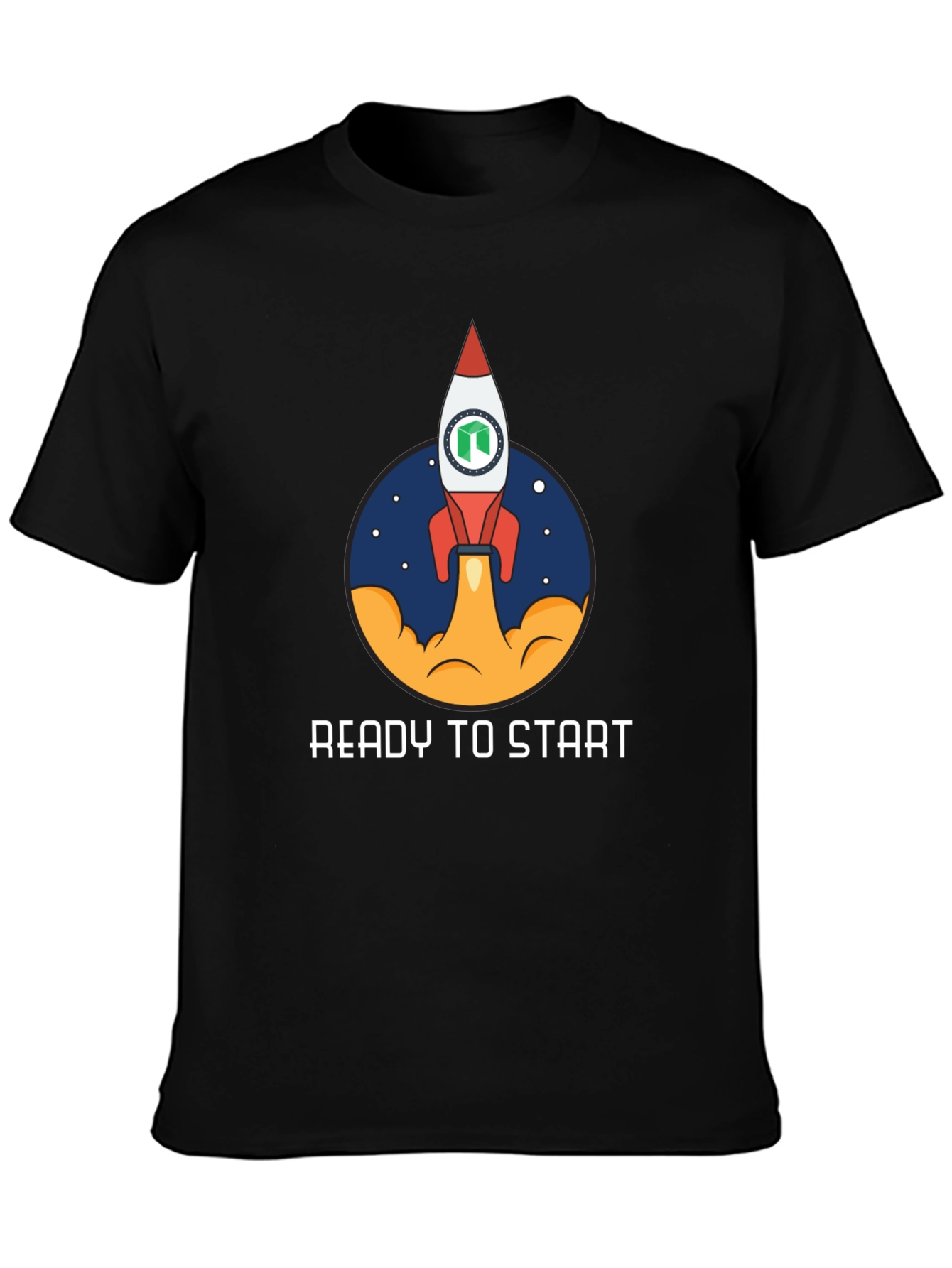 Ready to Start Rocket T-Shirt - Space Theme