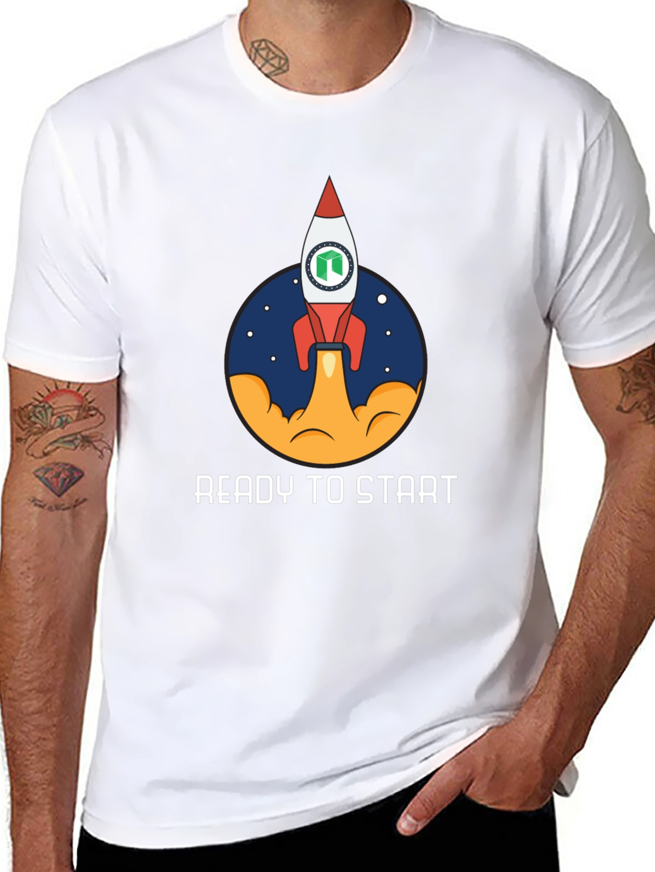 Ready to Start Rocket T-Shirt - Space Theme