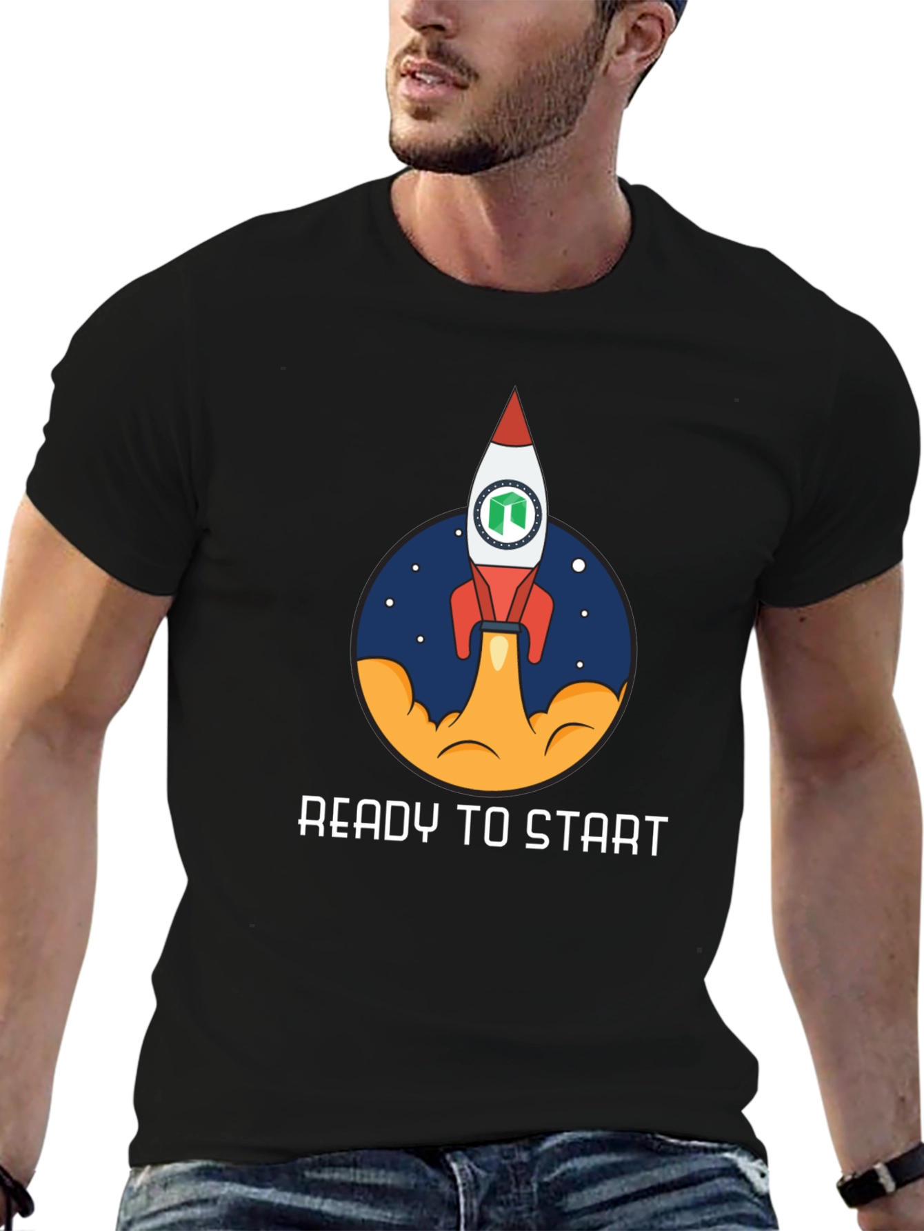Ready to Start Rocket T-Shirt - Space Theme