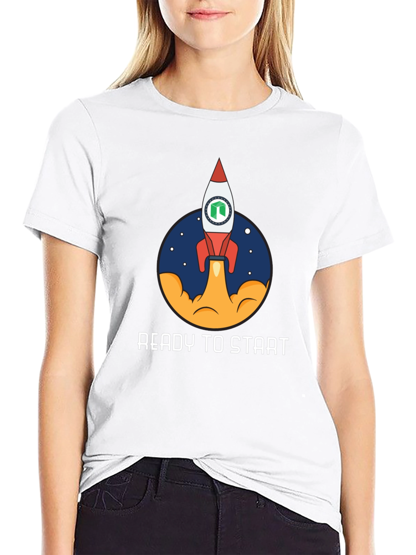 Ready to Start Rocket T-Shirt - Space Theme