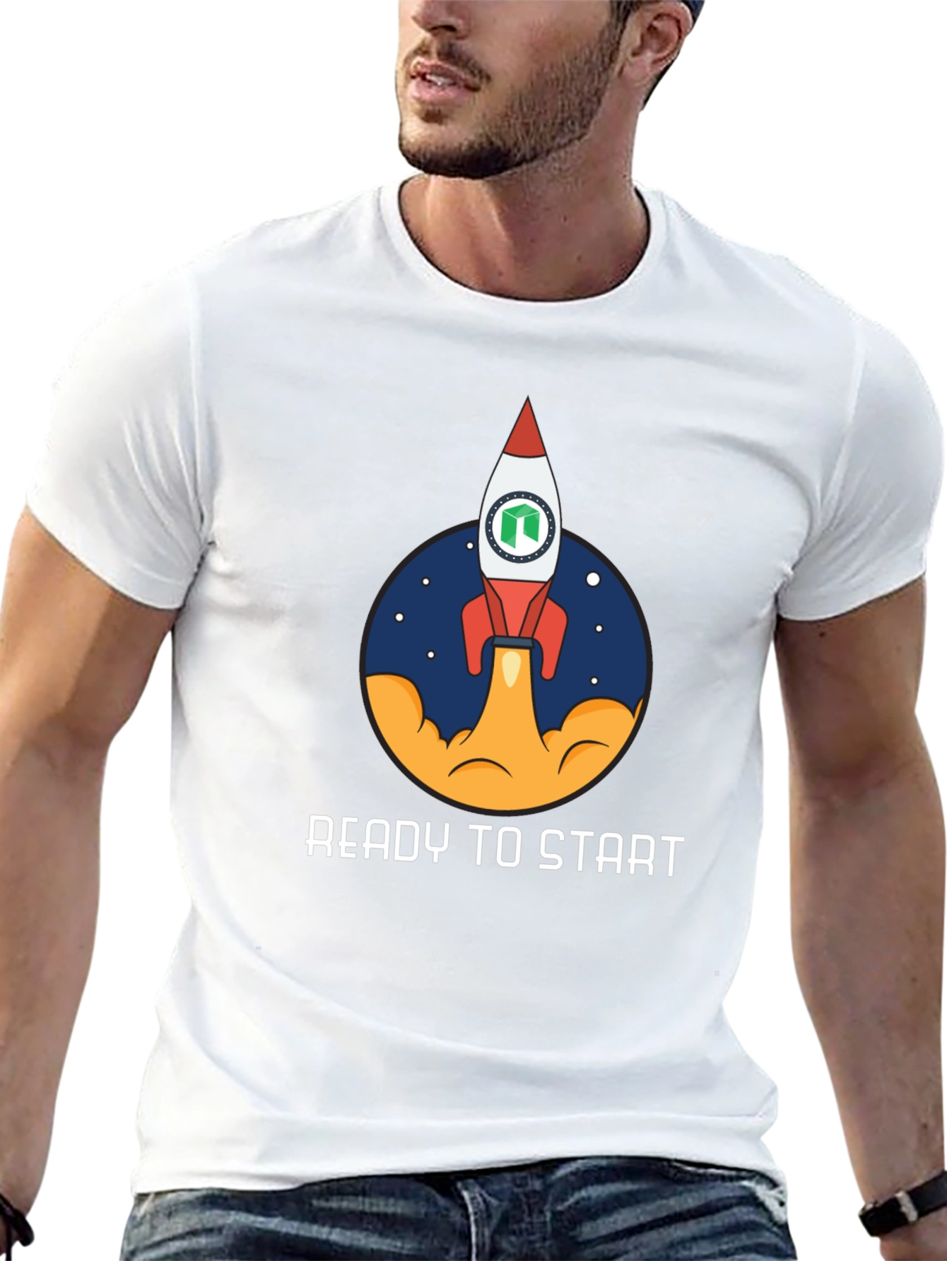 Ready to Start Rocket T-Shirt - Space Theme