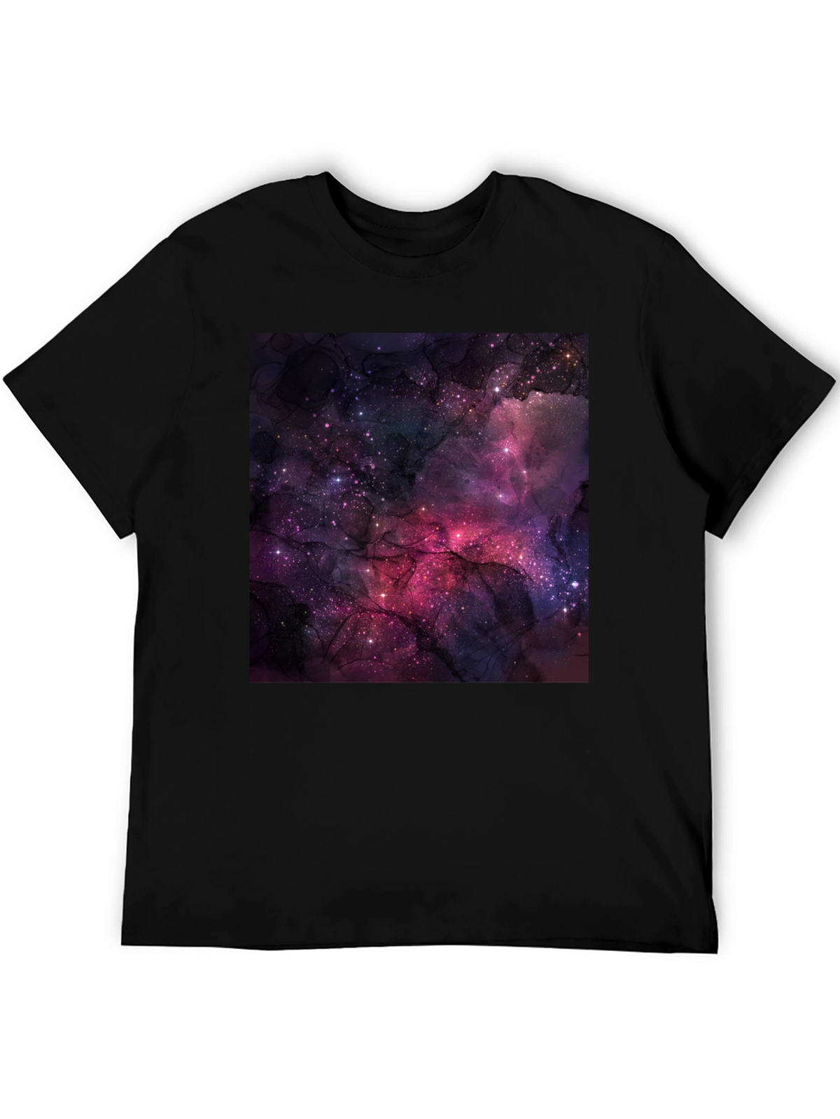 Cosmic Galaxy Graphic Black T-Shirt