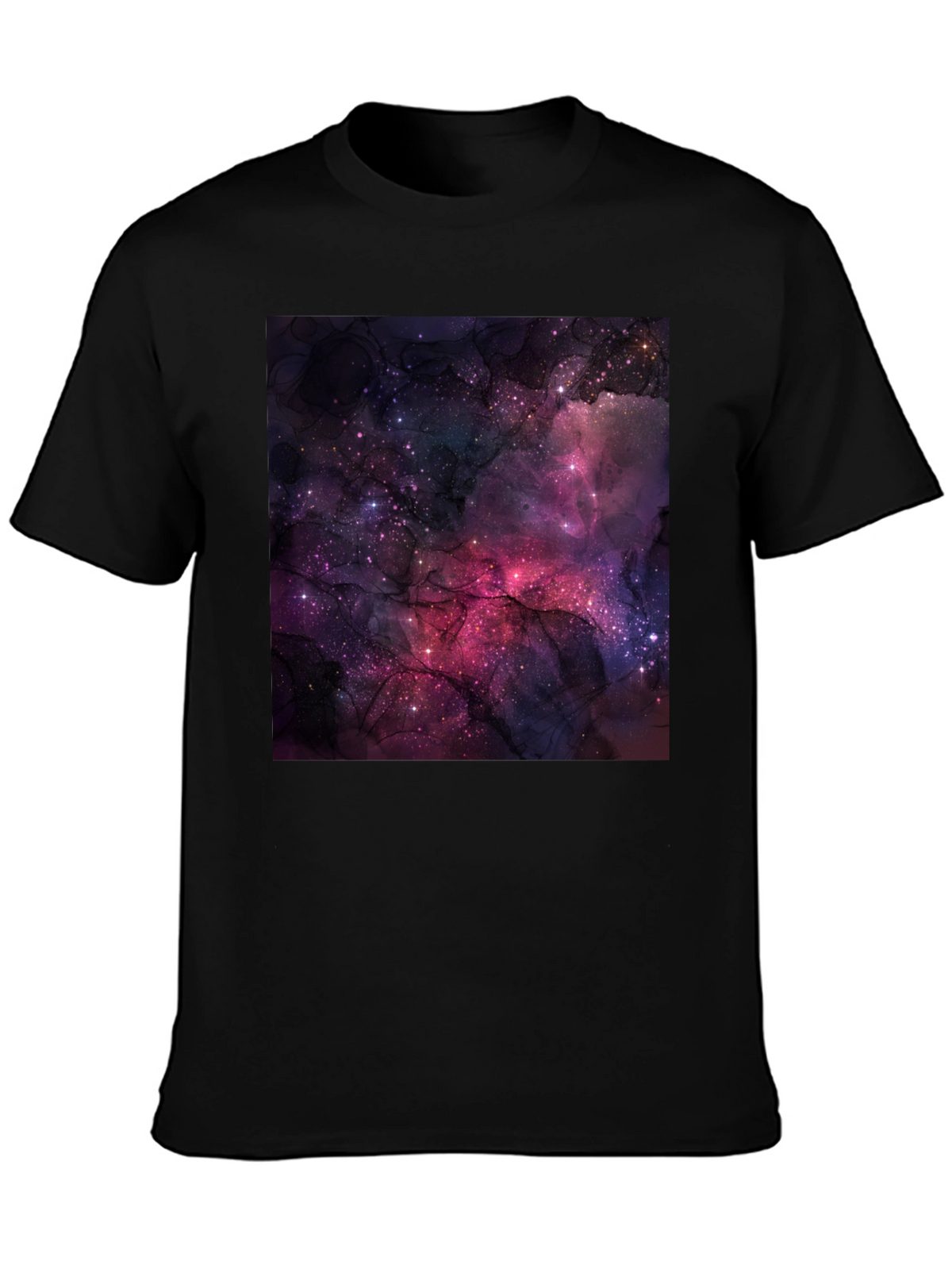 Cosmic Galaxy Graphic Black T-Shirt