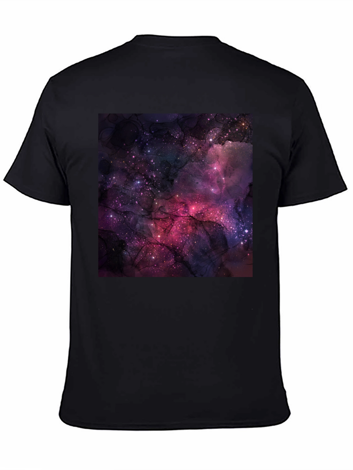 Cosmic Galaxy Graphic Black T-Shirt