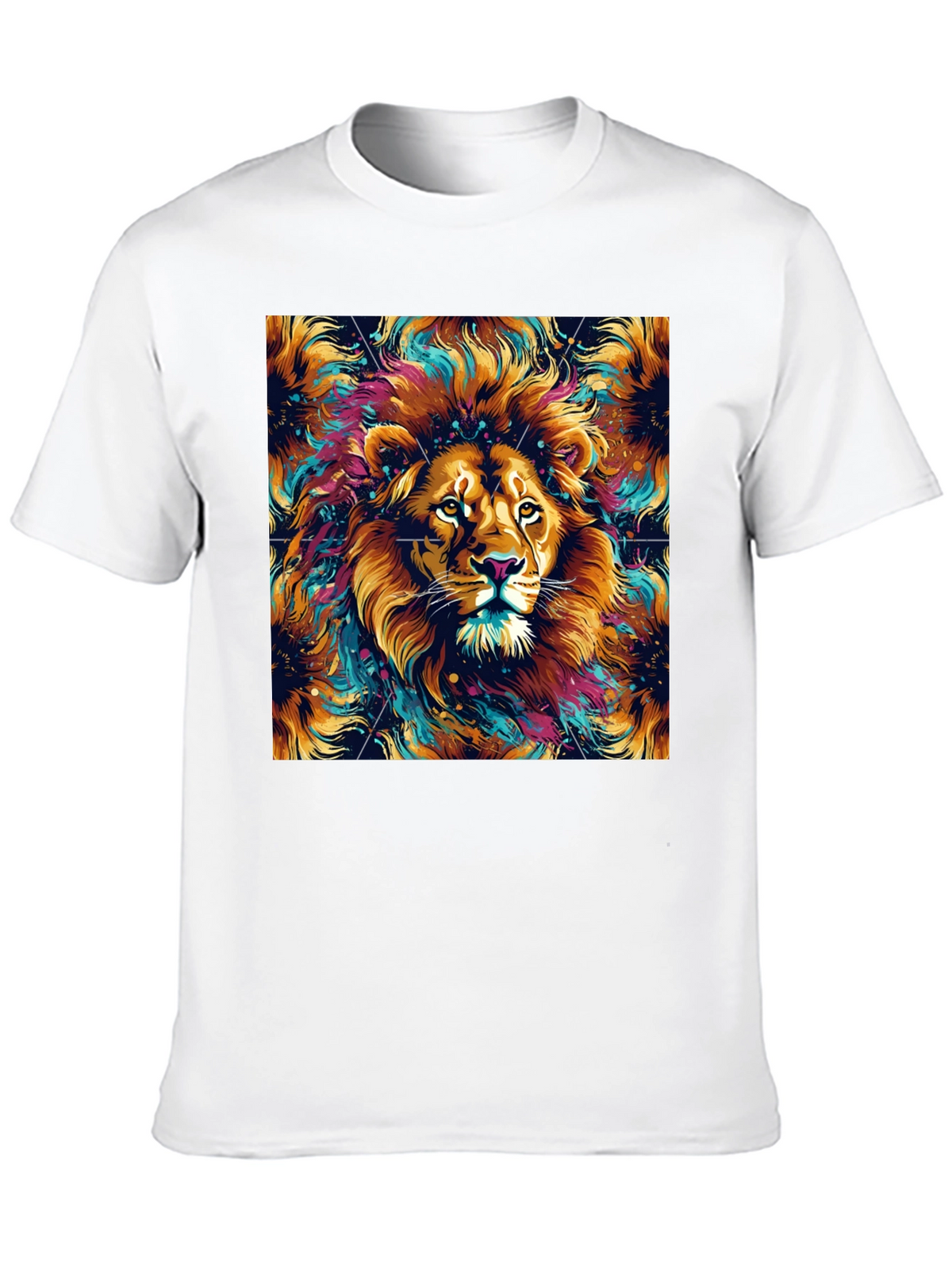 Lion Art Graphic Black T-Shirt