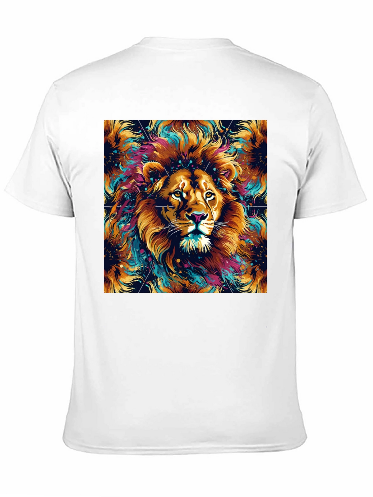 Lion Art Graphic Black T-Shirt