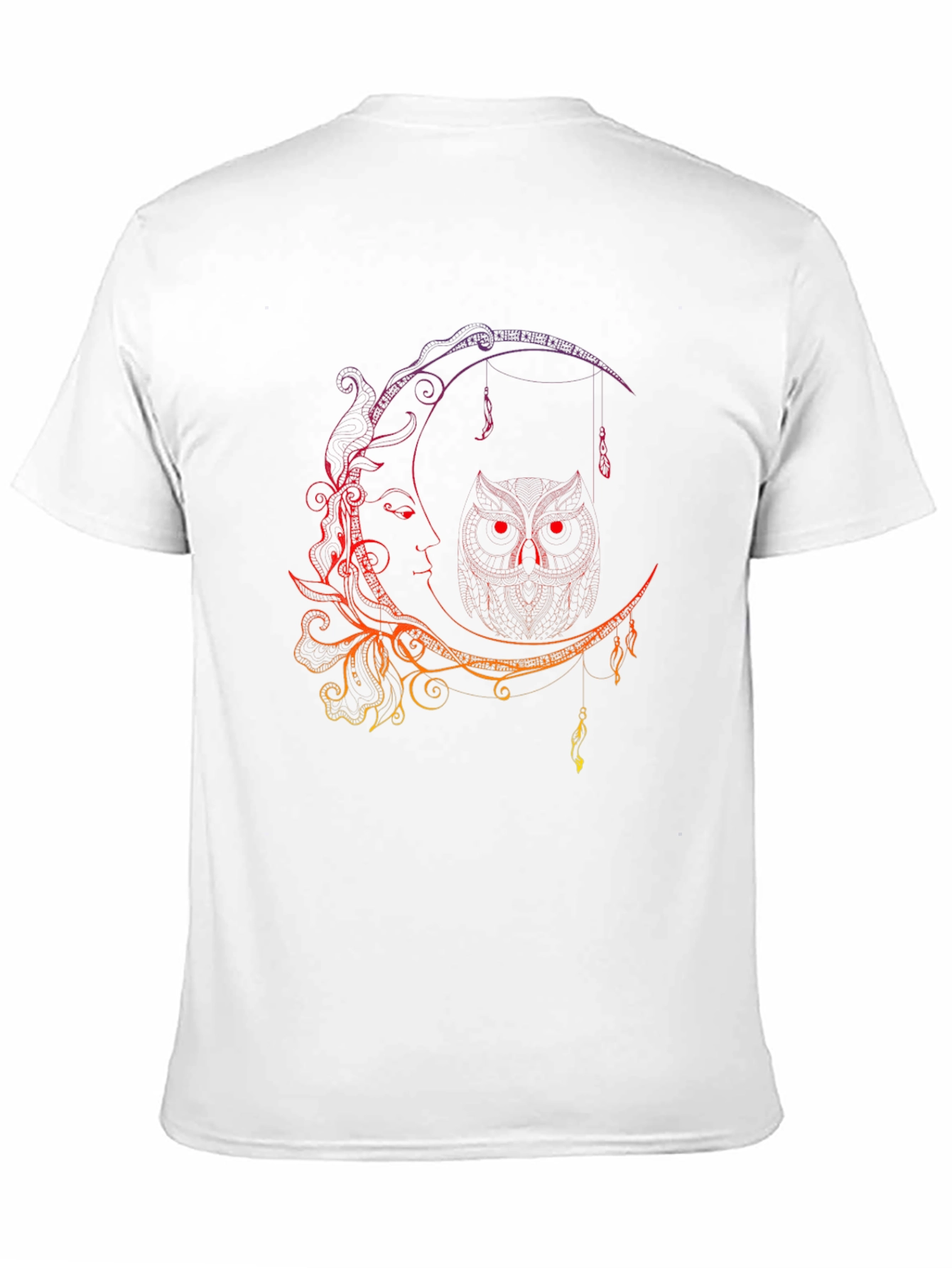 Moon Owl Graphic Black T-Shirt