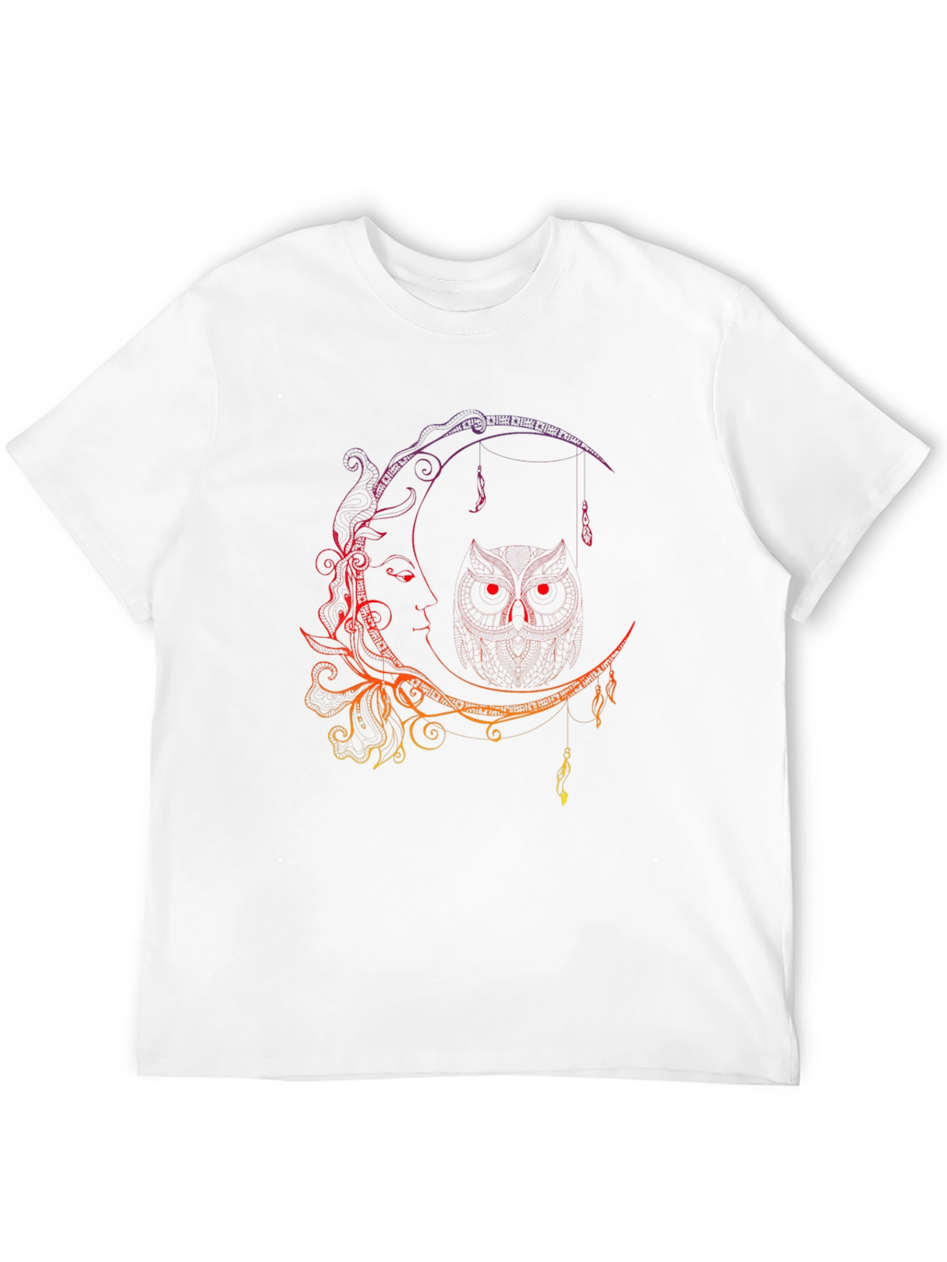Moon Owl Graphic Black T-Shirt