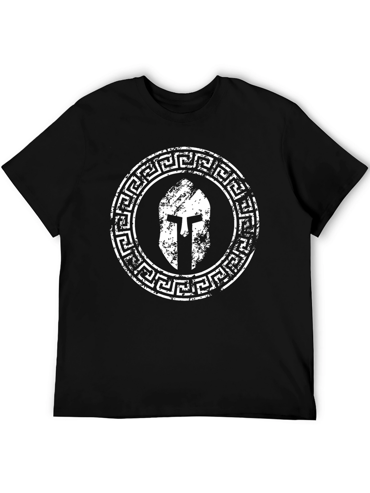 Spartan Helmet Graphic T-Shirt - Black