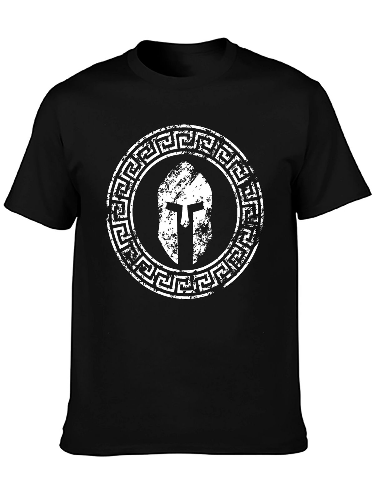Spartan Helmet Graphic T-Shirt - Black