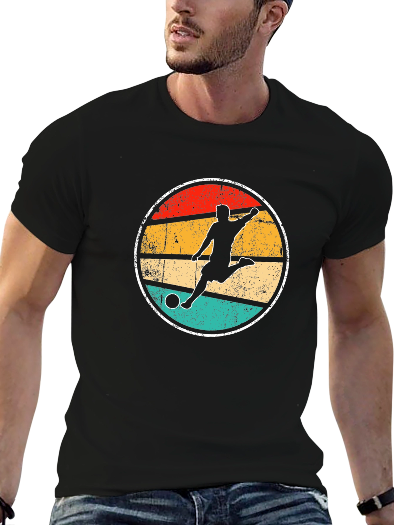 Retro Soccer Player Graphic Tee