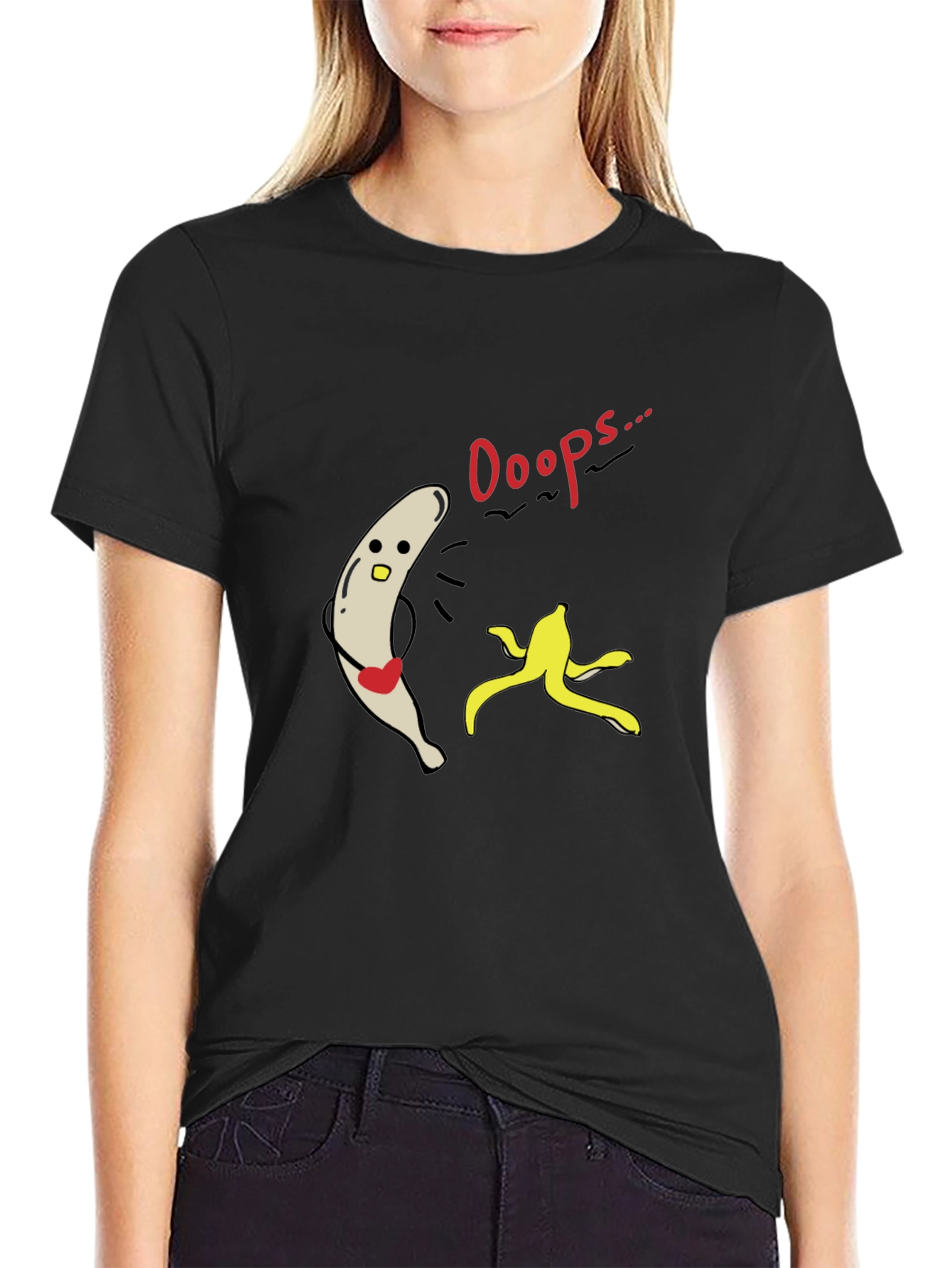 Funny Ooops Banana Peel Slip Up Graphic Tee