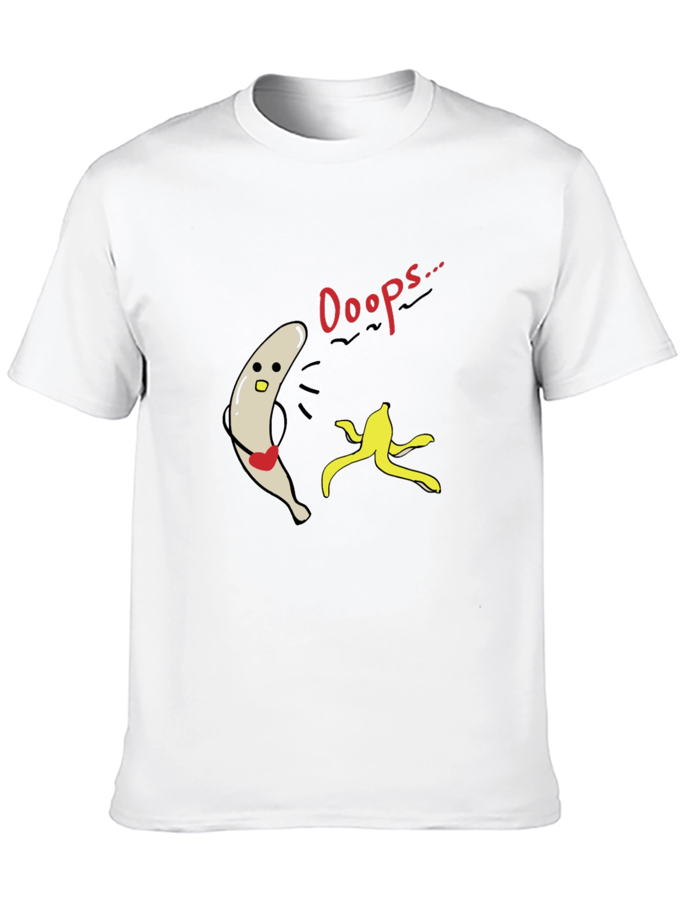Funny Ooops Banana Peel Slip Up Graphic Tee