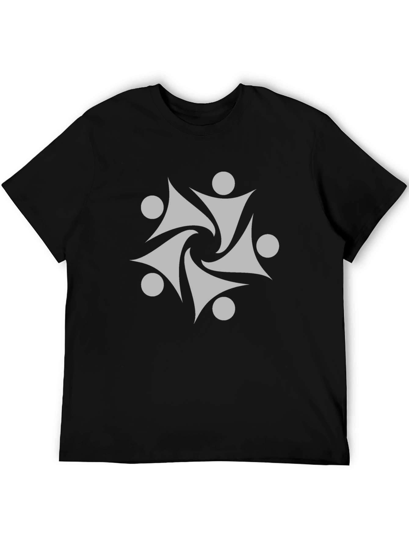 Geometric Graphic Print Tee - Modern Style