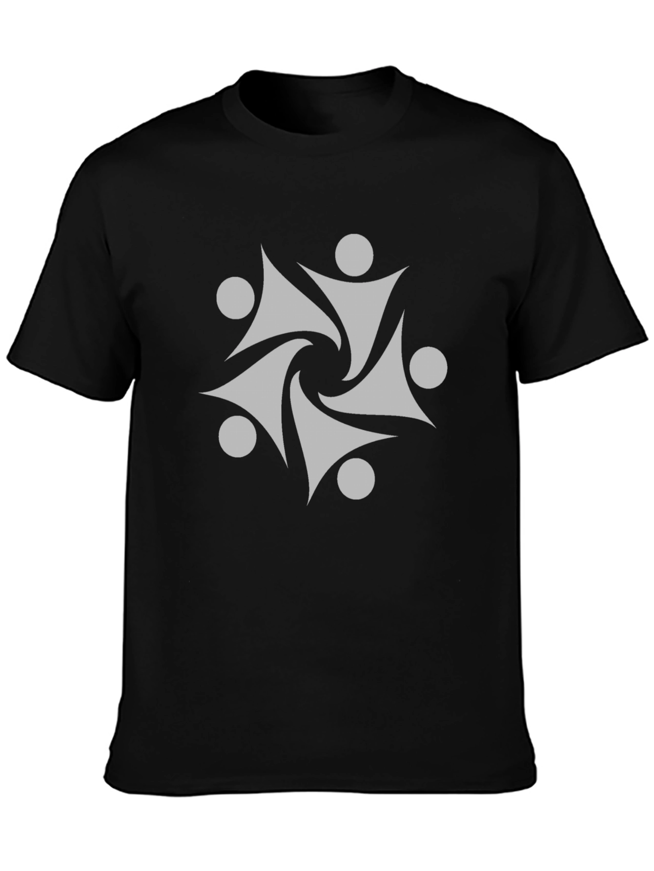 Geometric Graphic Print Tee - Modern Style