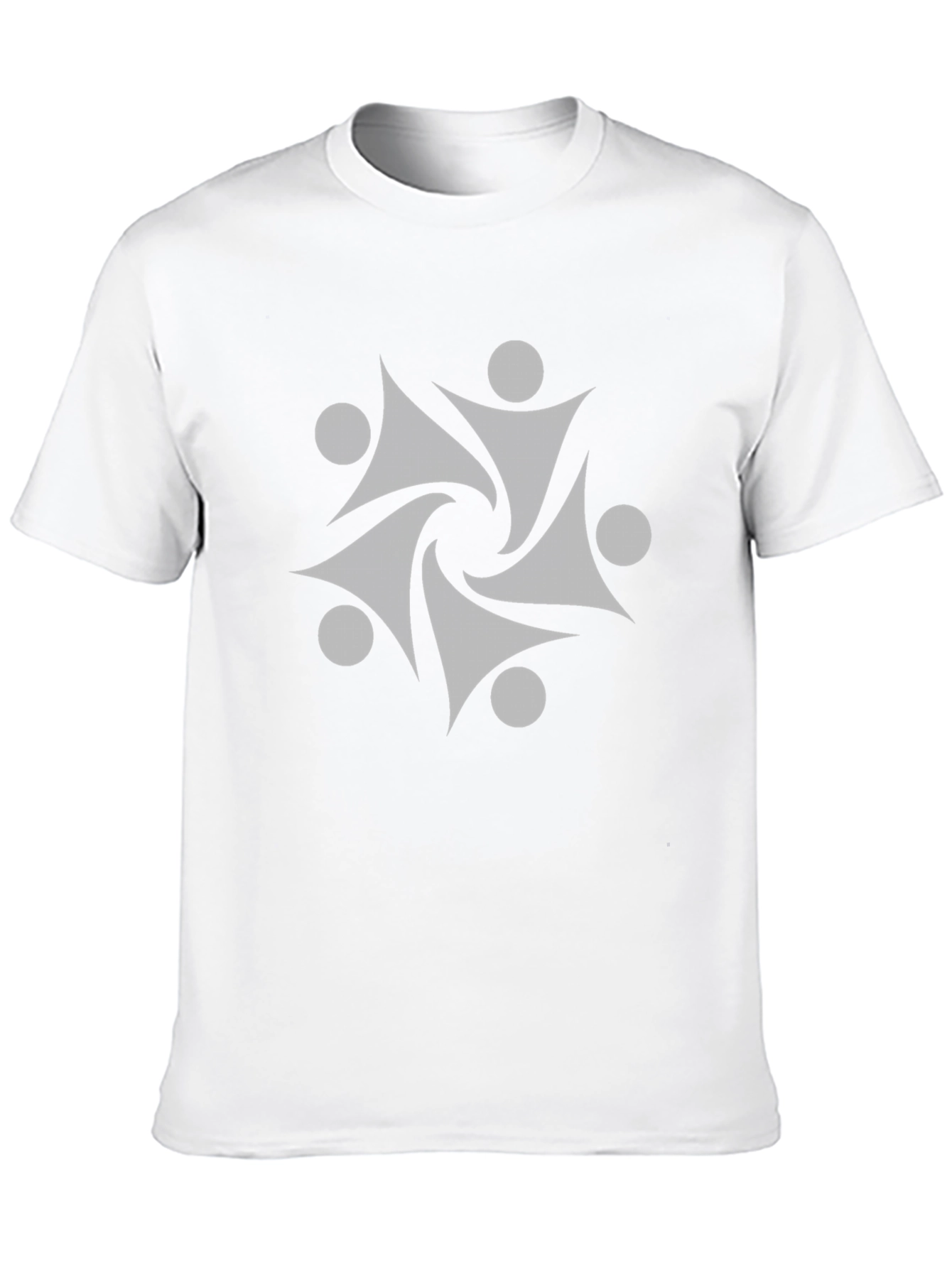 Geometric Graphic Print Tee - Modern Style