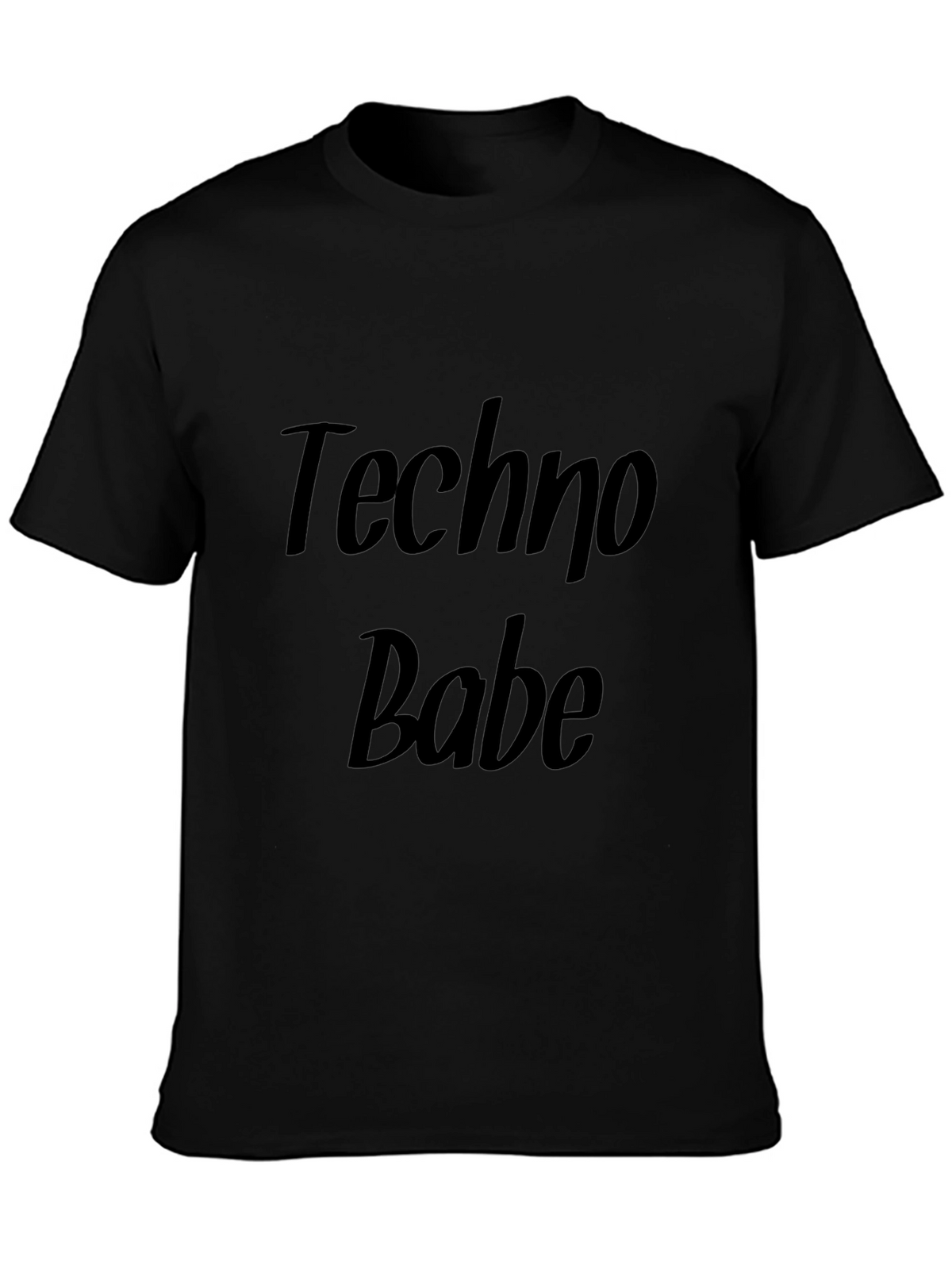 Techno Babe Black Graphic T-Shirt