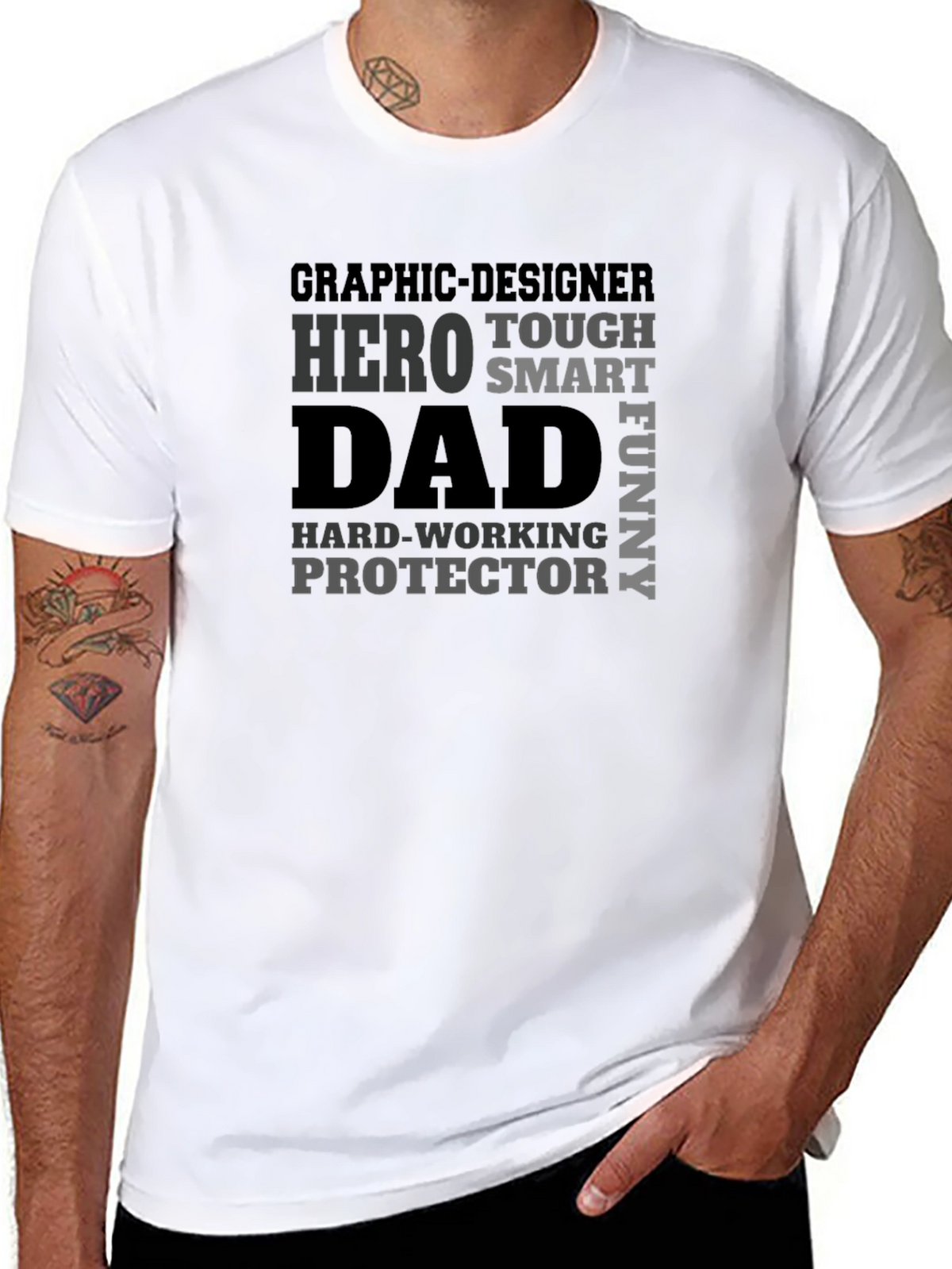 Graphic Designer Dad Hero T-Shirt