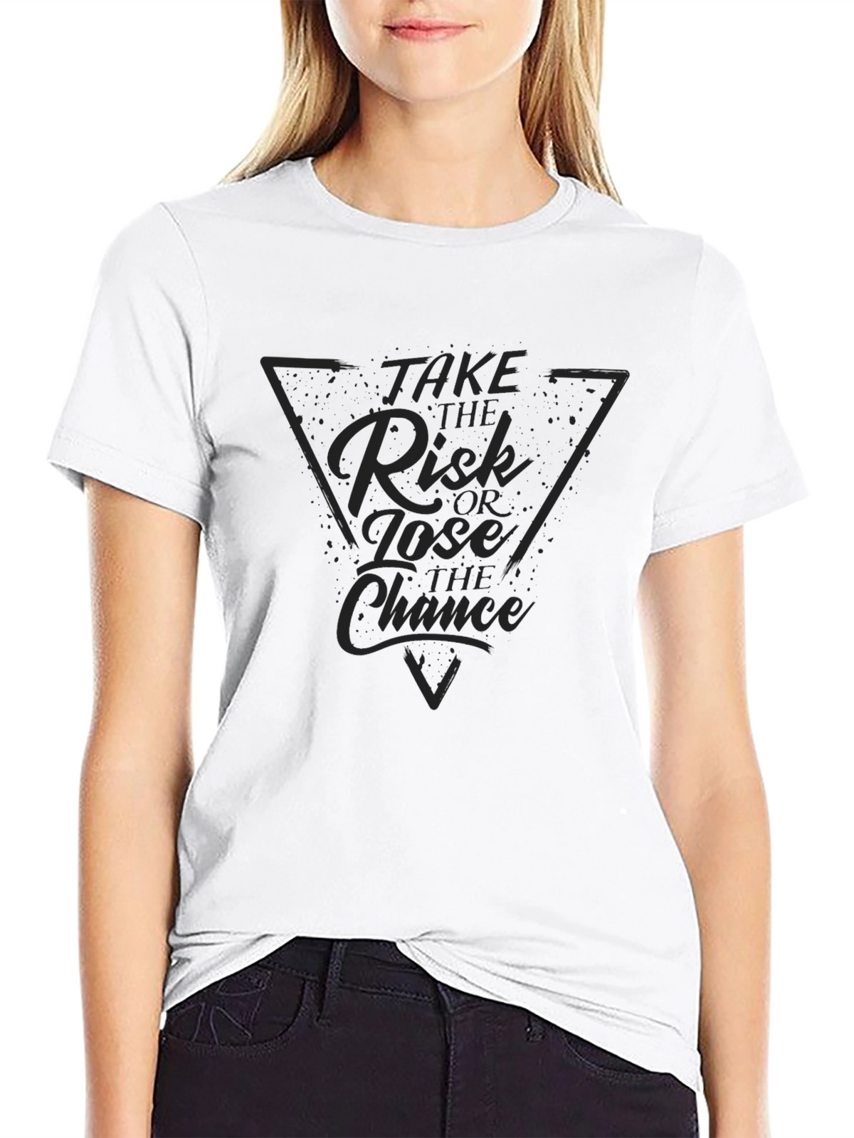Risk or Lose Chance Graphic Tee - Black