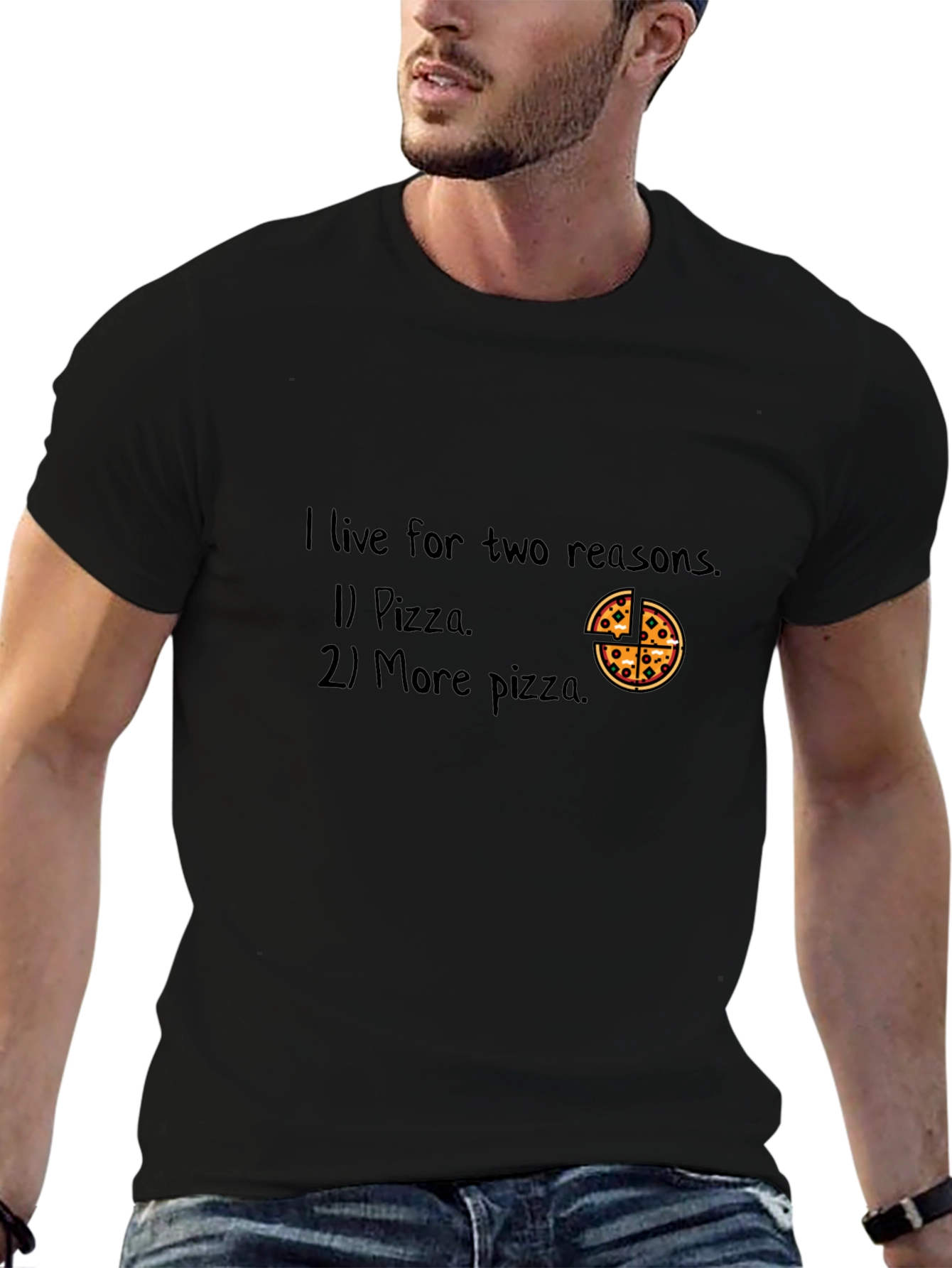 Pizza Lover T-Shirt - I Live For Pizza