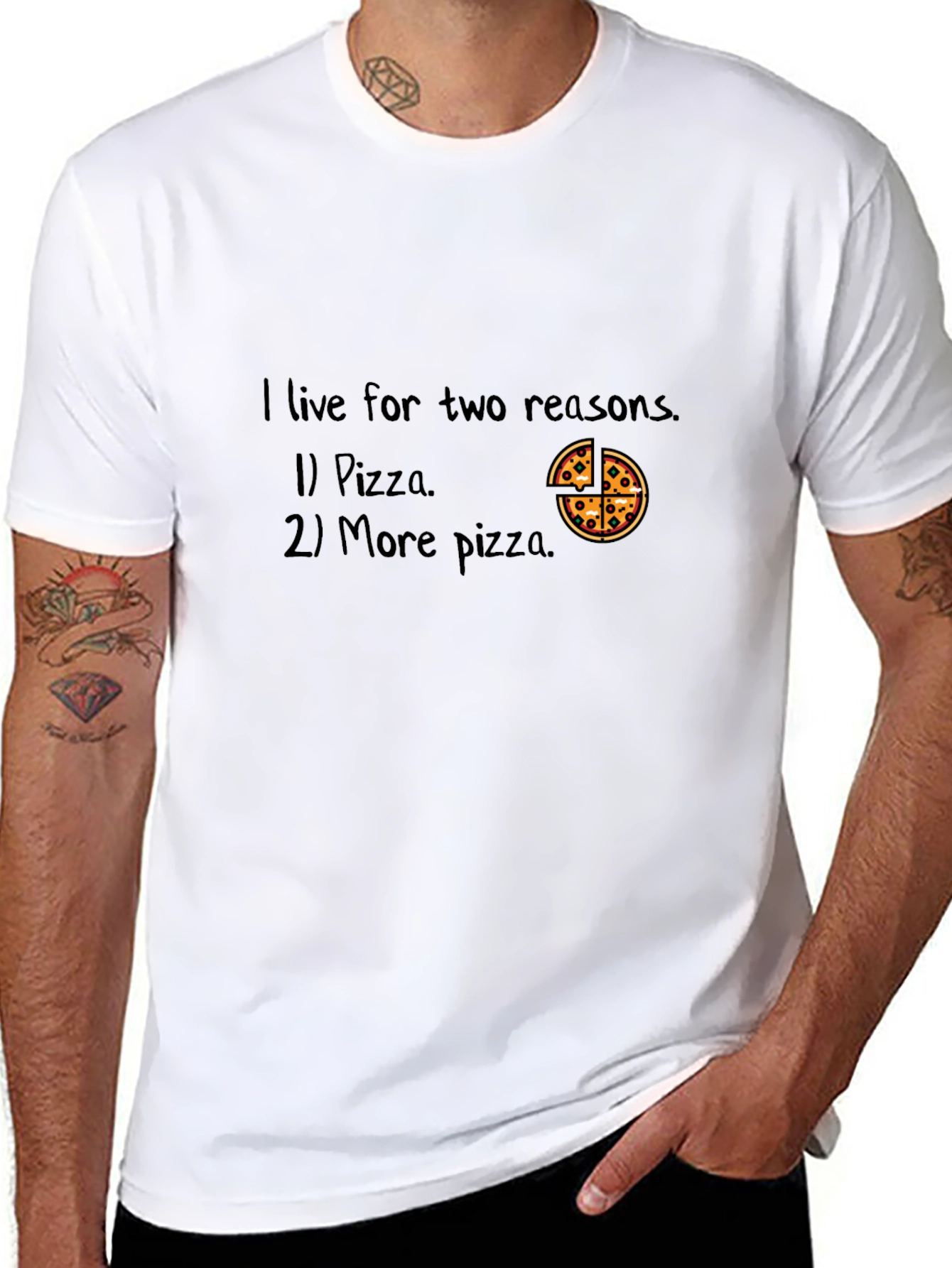 Pizza Lover T-Shirt - I Live For Pizza