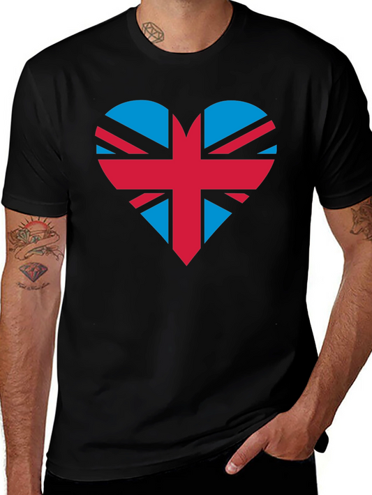 Union Jack Heart Graphic Tee - Black