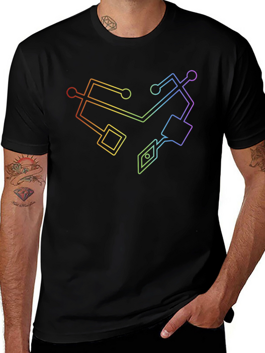 She-Ra Symbol Black T-Shirt - Rainbow Pride Graphic