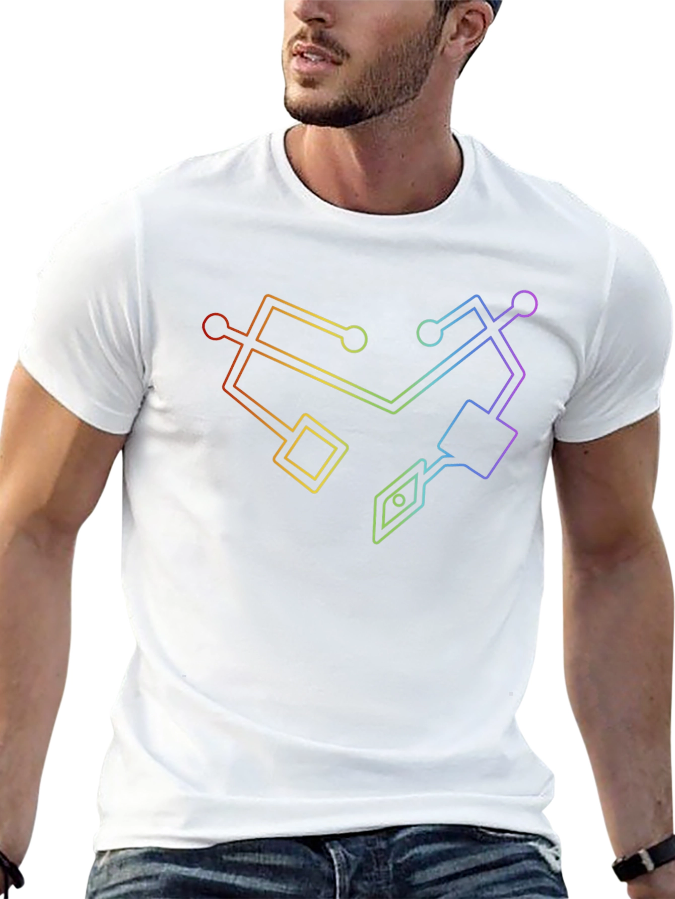 She-Ra Symbol Black T-Shirt - Rainbow Pride Graphic