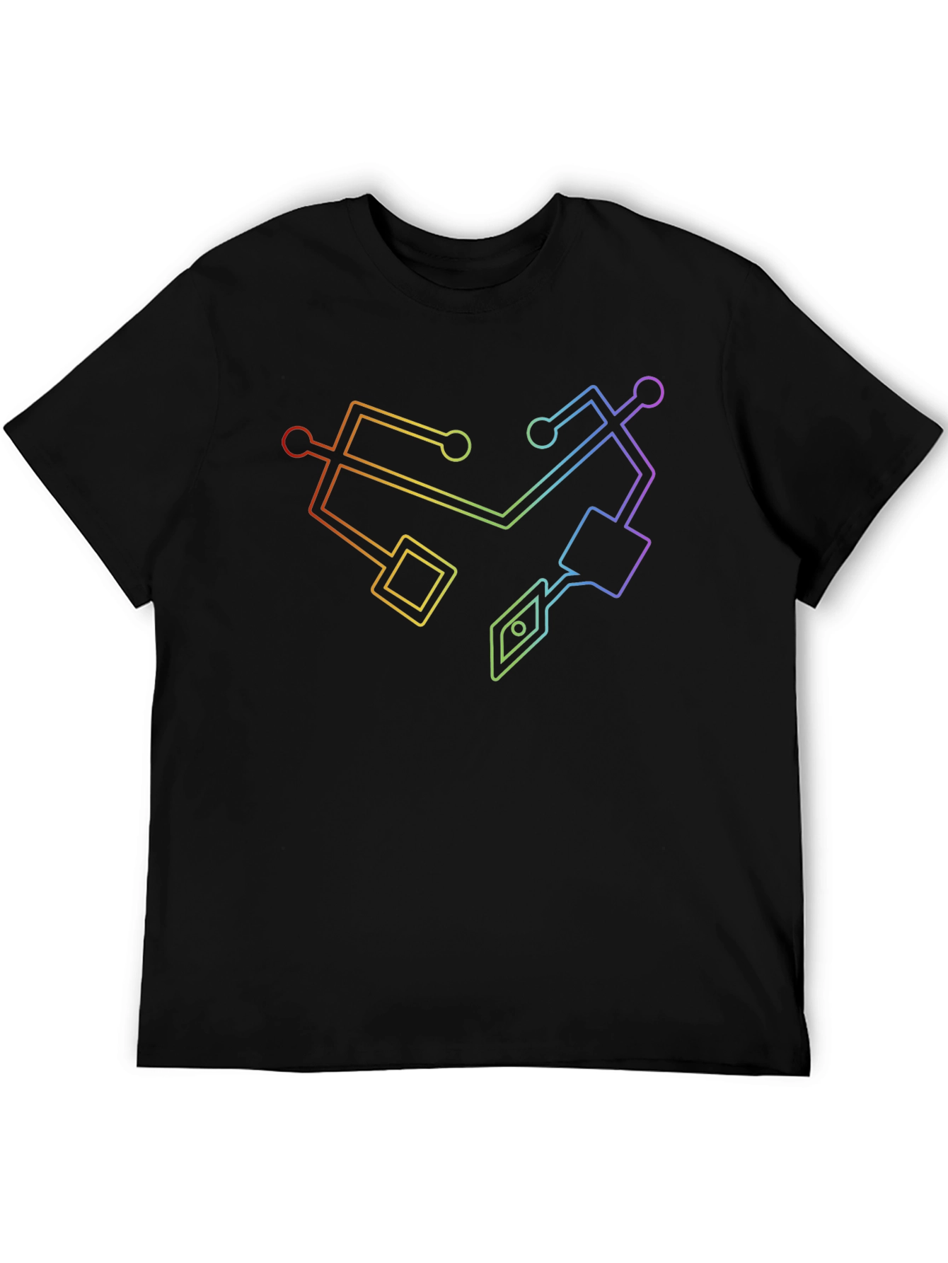 She-Ra Symbol Black T-Shirt - Rainbow Pride Graphic