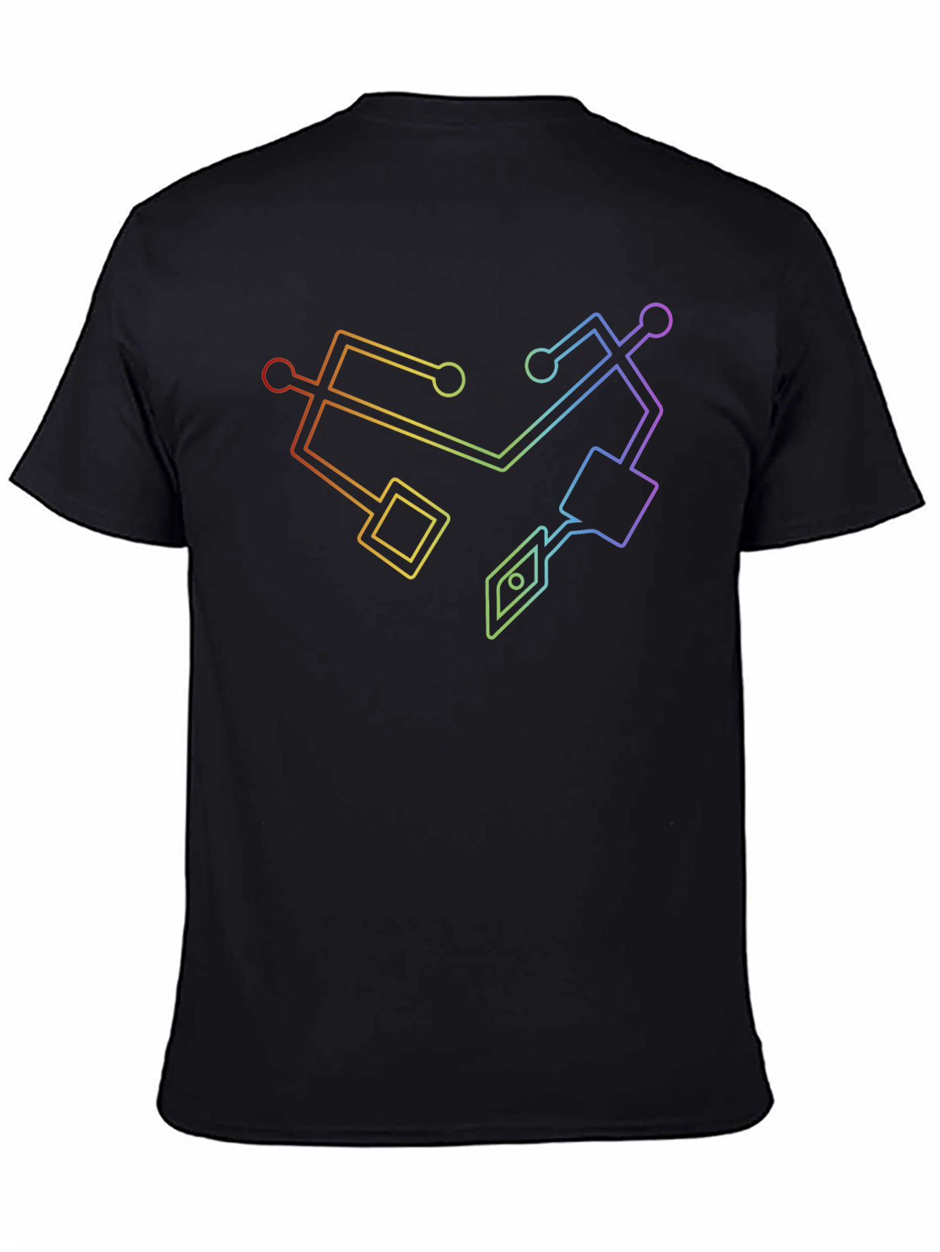 She-Ra Symbol Black T-Shirt - Rainbow Pride Graphic